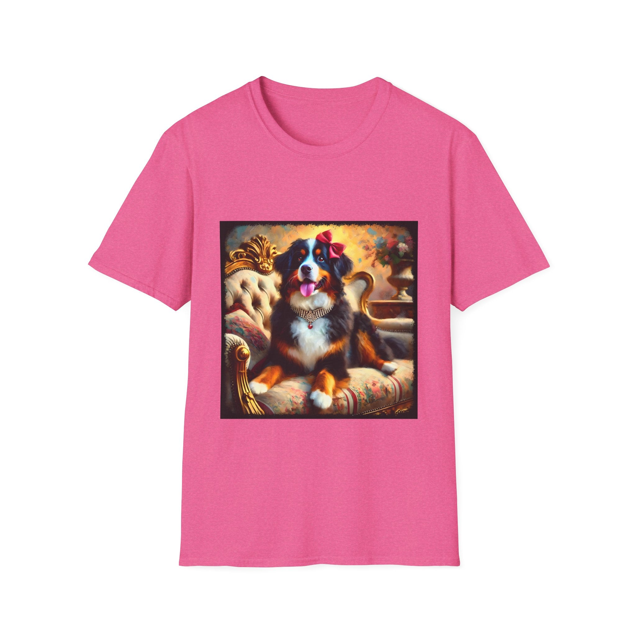 Bernese Mountain Dog Diamond Bow Classic| Unisex Dog T-Shirt