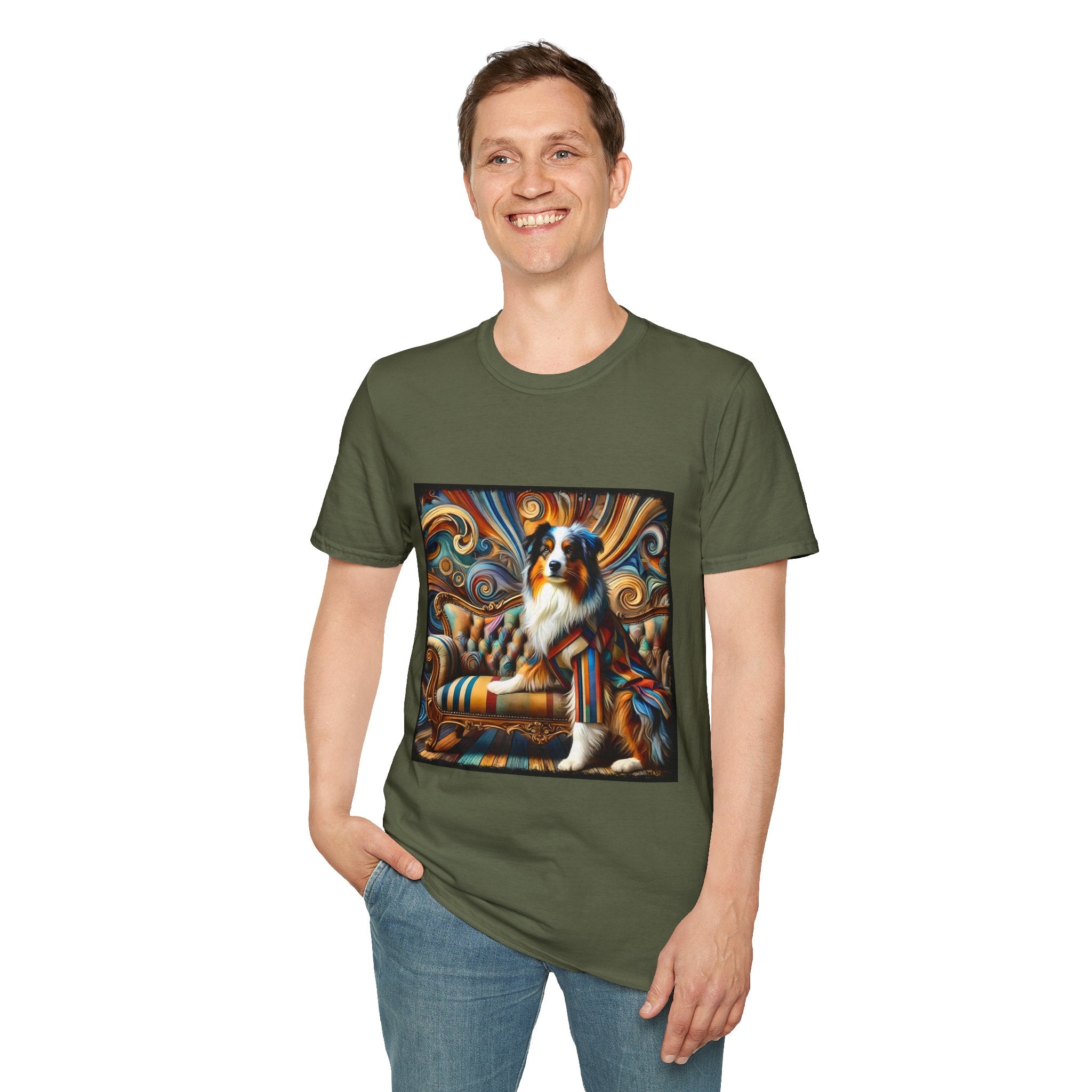 Australian Shepherd Warm Swirl | Unisex Dog T-Shirt