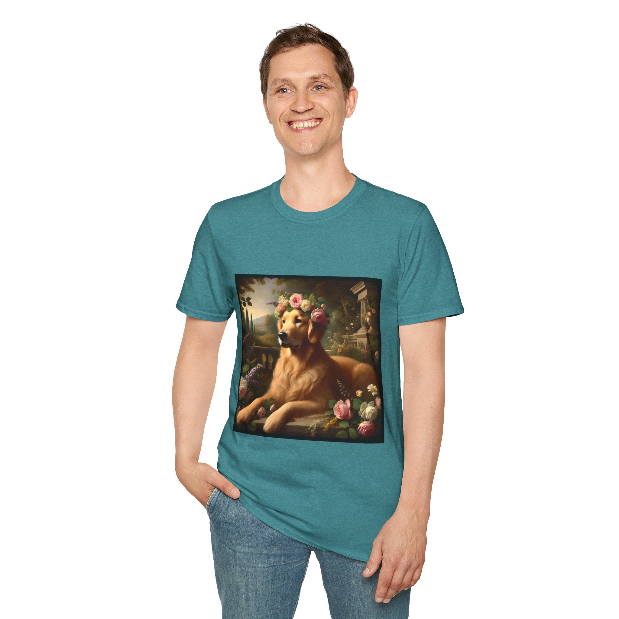 Golden Retriever Botanical Beauty | Unisex Dog T-Shirt