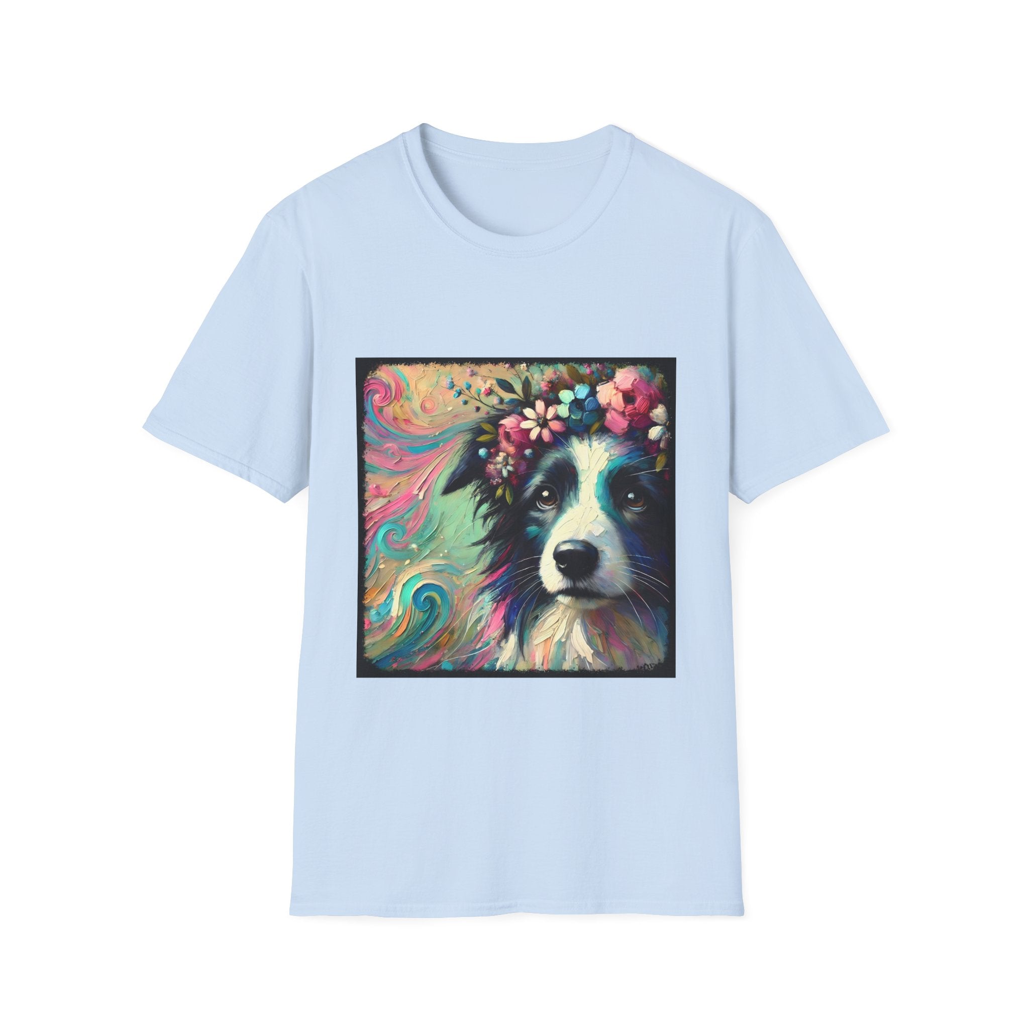 Border Collie Pastel Flower Classic | Unisex Dog T-Shirt