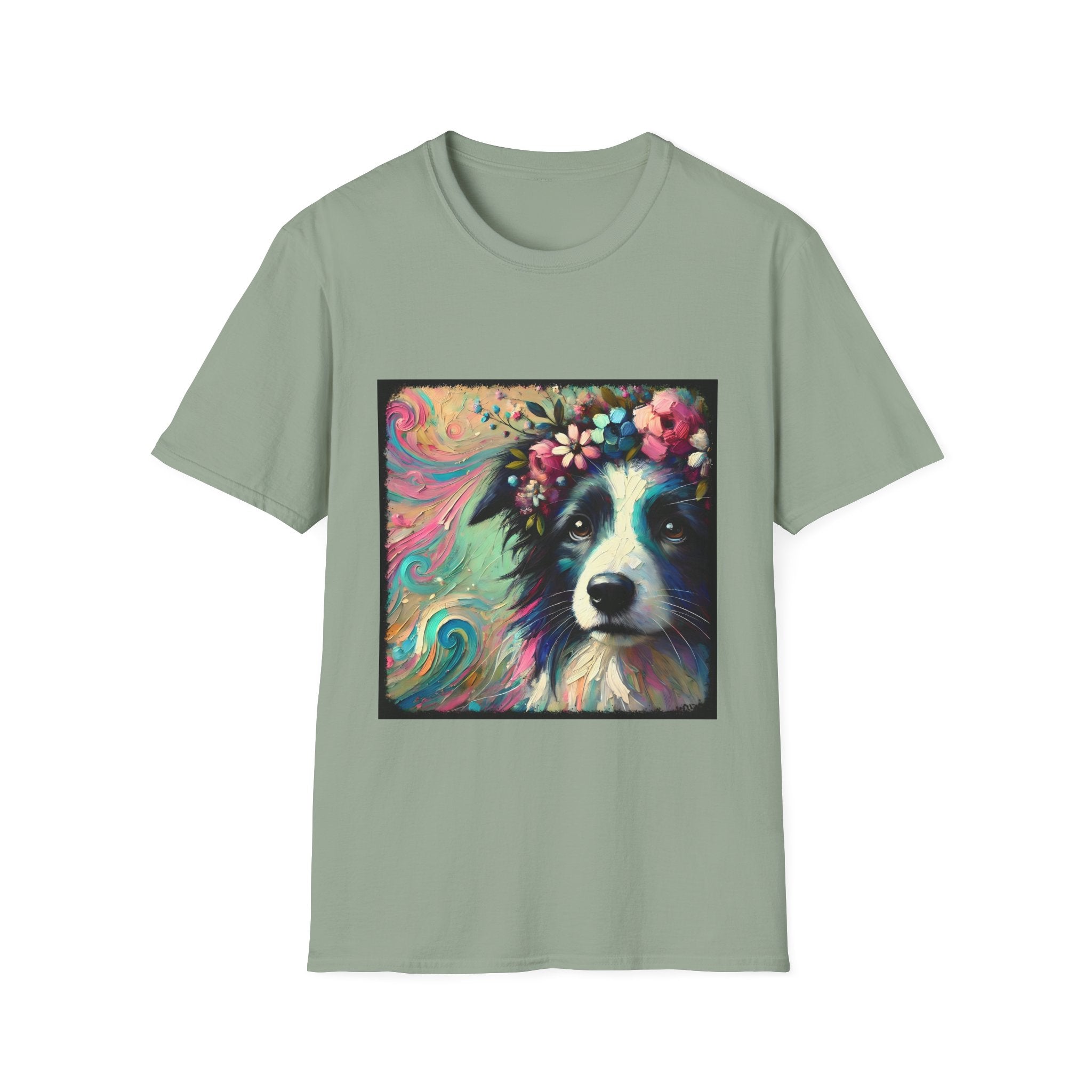 Border Collie Pastel Flower Classic | Unisex Dog T-Shirt