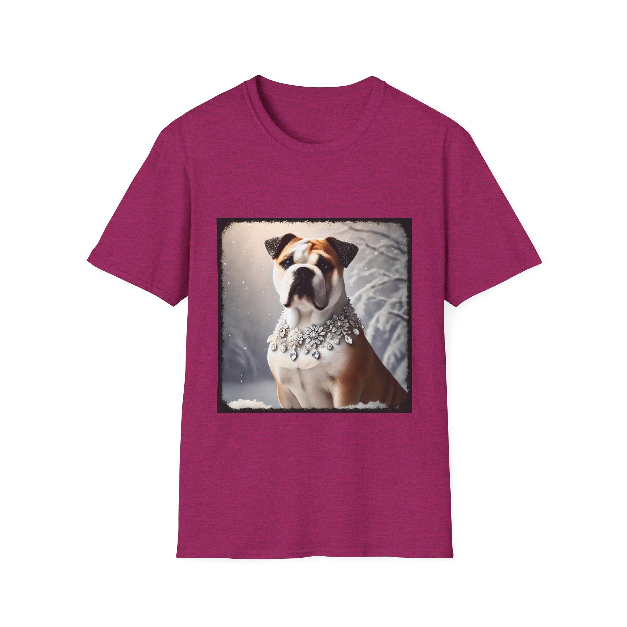 Bulldog Snow Princess Classic | Unisex Dog T-Shirt