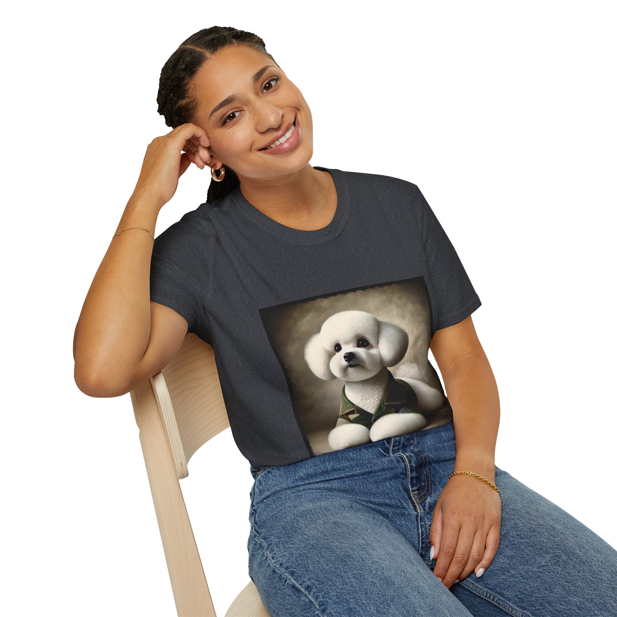 Bichon Frise Camo Cutie | Unisex Dog T-Shirt