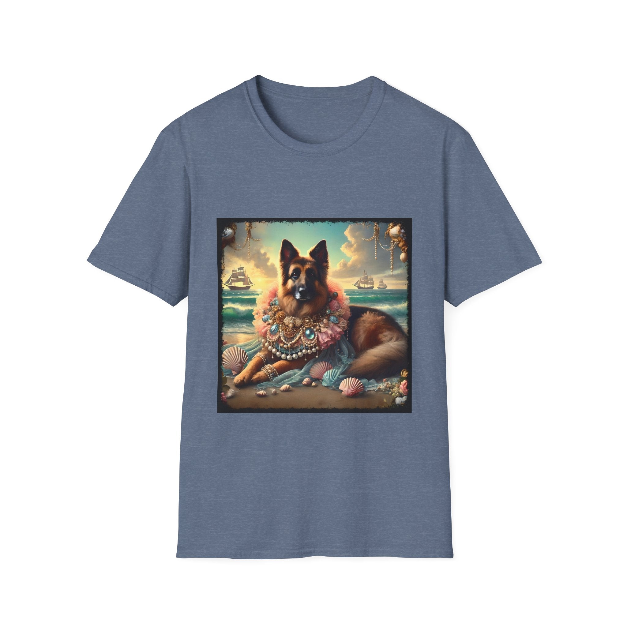 German Shepherd Seashell Siren | Unisex Dog T-Shirt