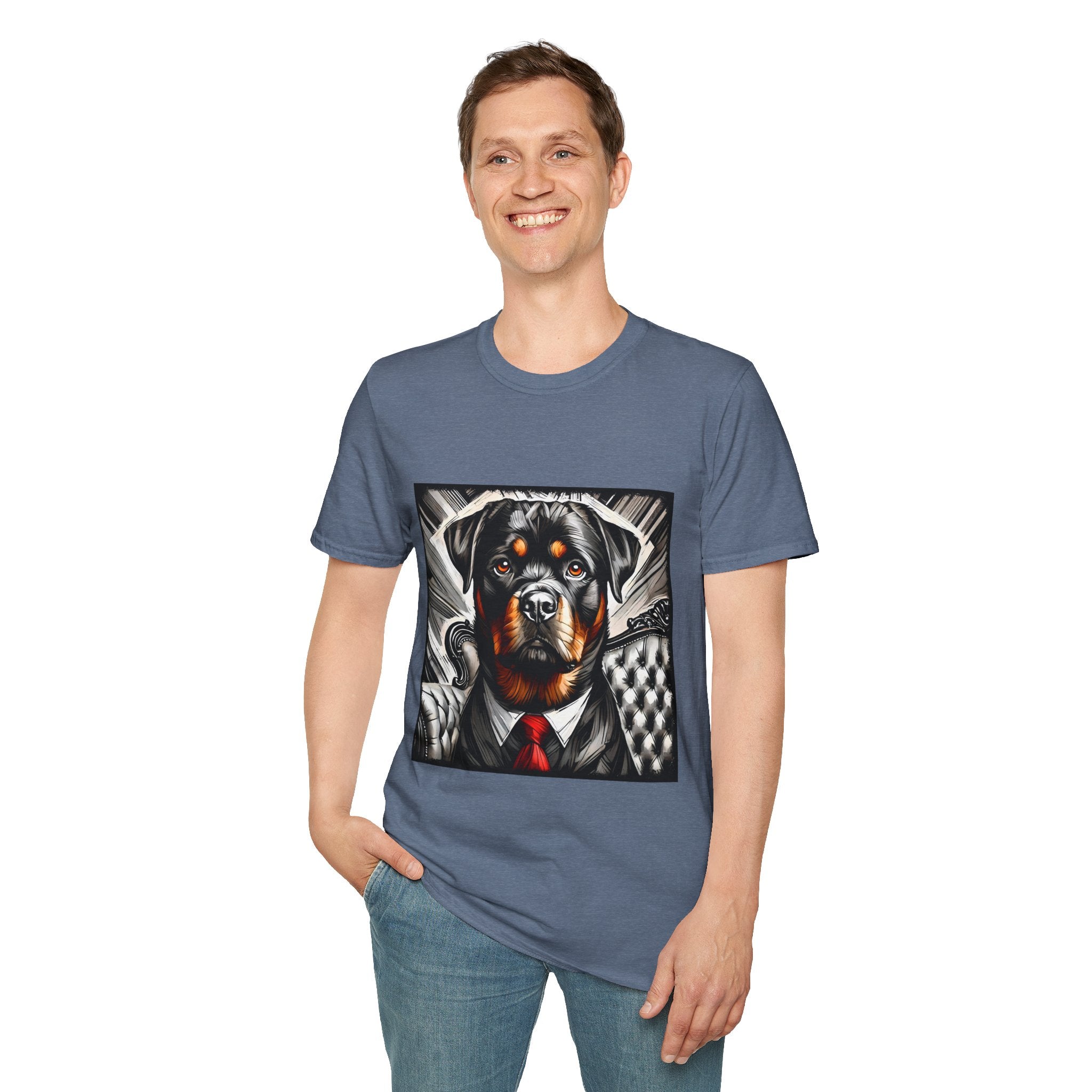 Rottweiler B&W Bold Eyes | Unisex Dog T-Shirt