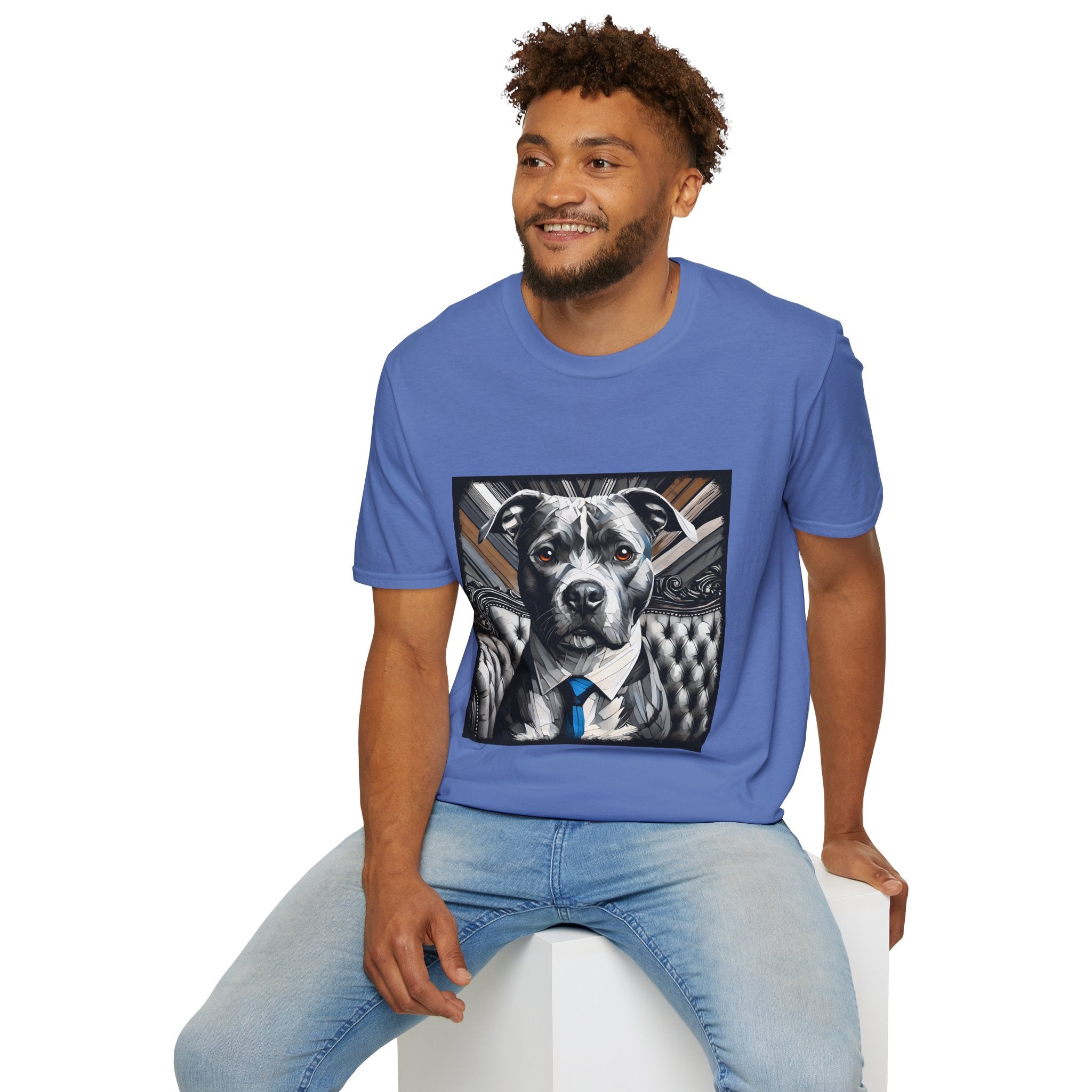 American Pit Bull Terrier B&W Bold Eyes | Unisex Dog T-Shirt