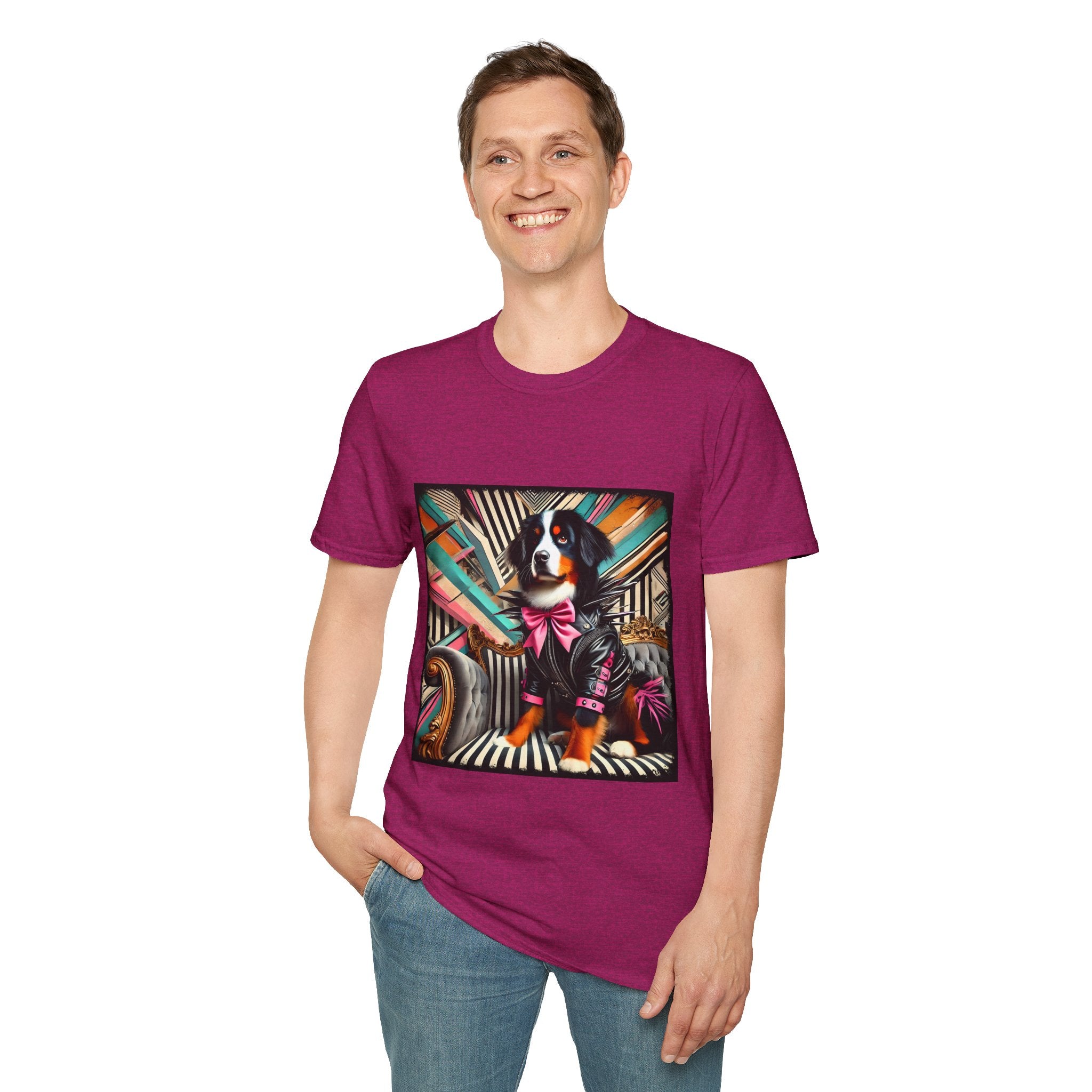 Bernese Mountain Dog Bold Rocker| Unisex Dog T-Shirt