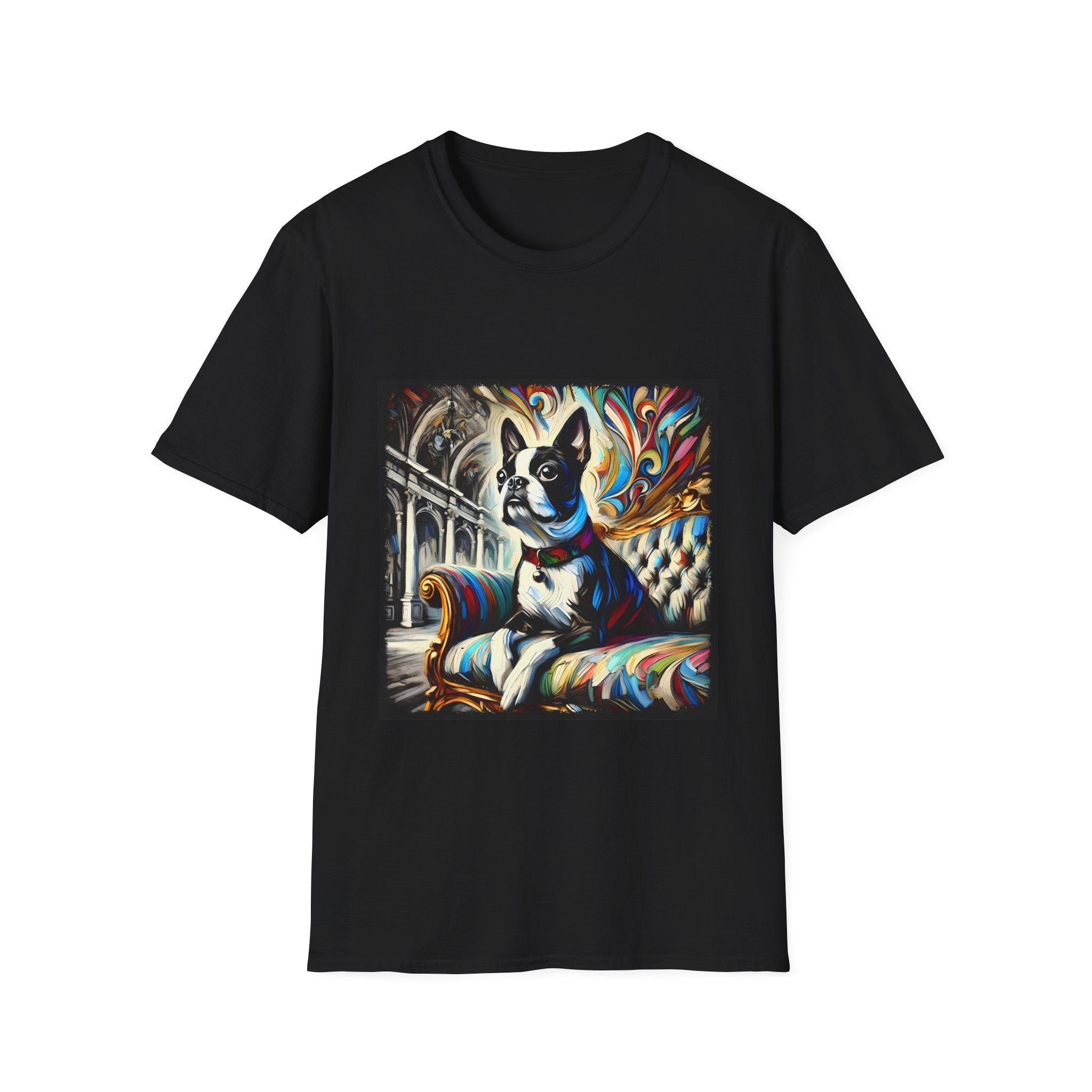Boston Terrier Bold Swirl | Unisex Dog T-Shirt