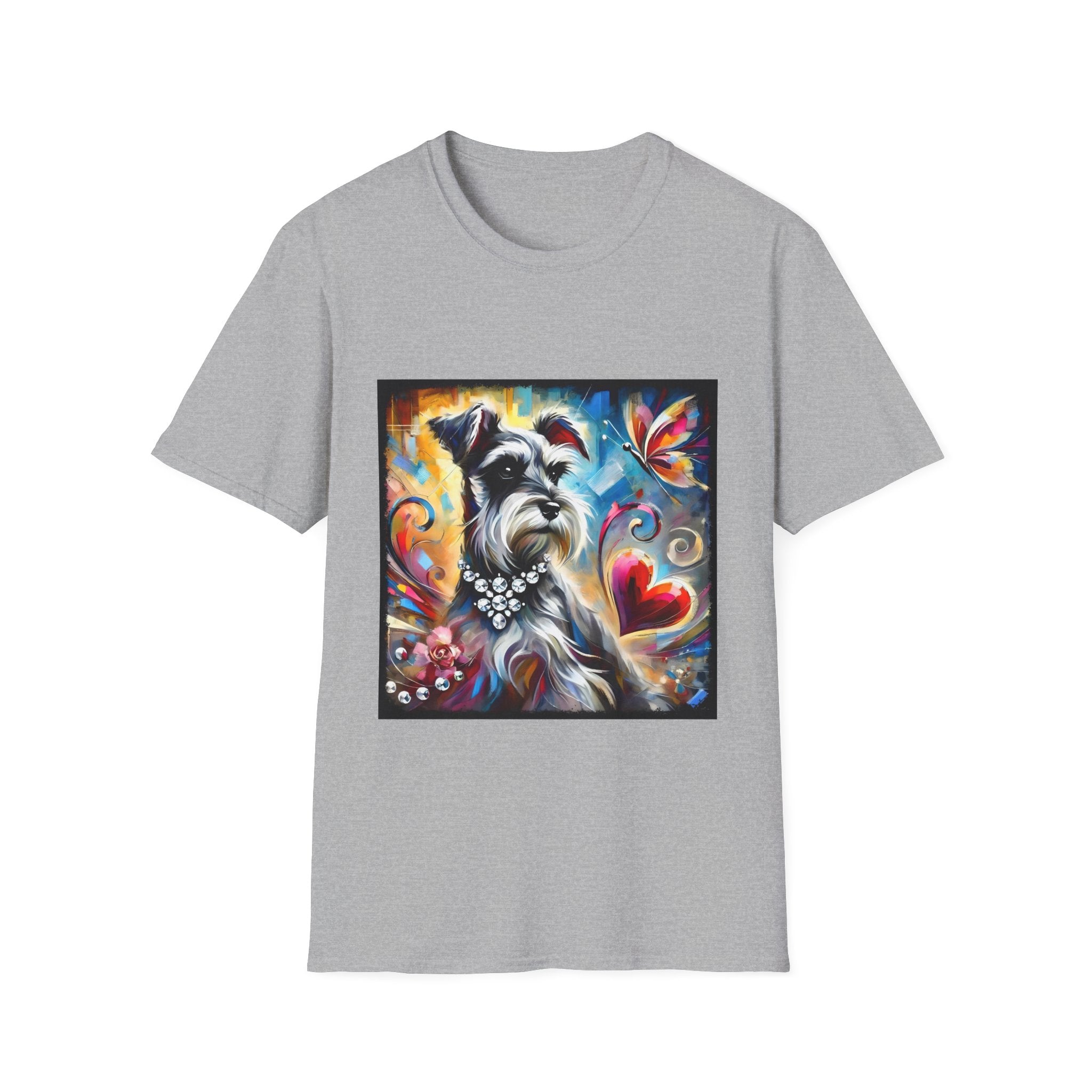 Schnauzer Bold Butterfly Classic | Unisex Dog T-Shirt