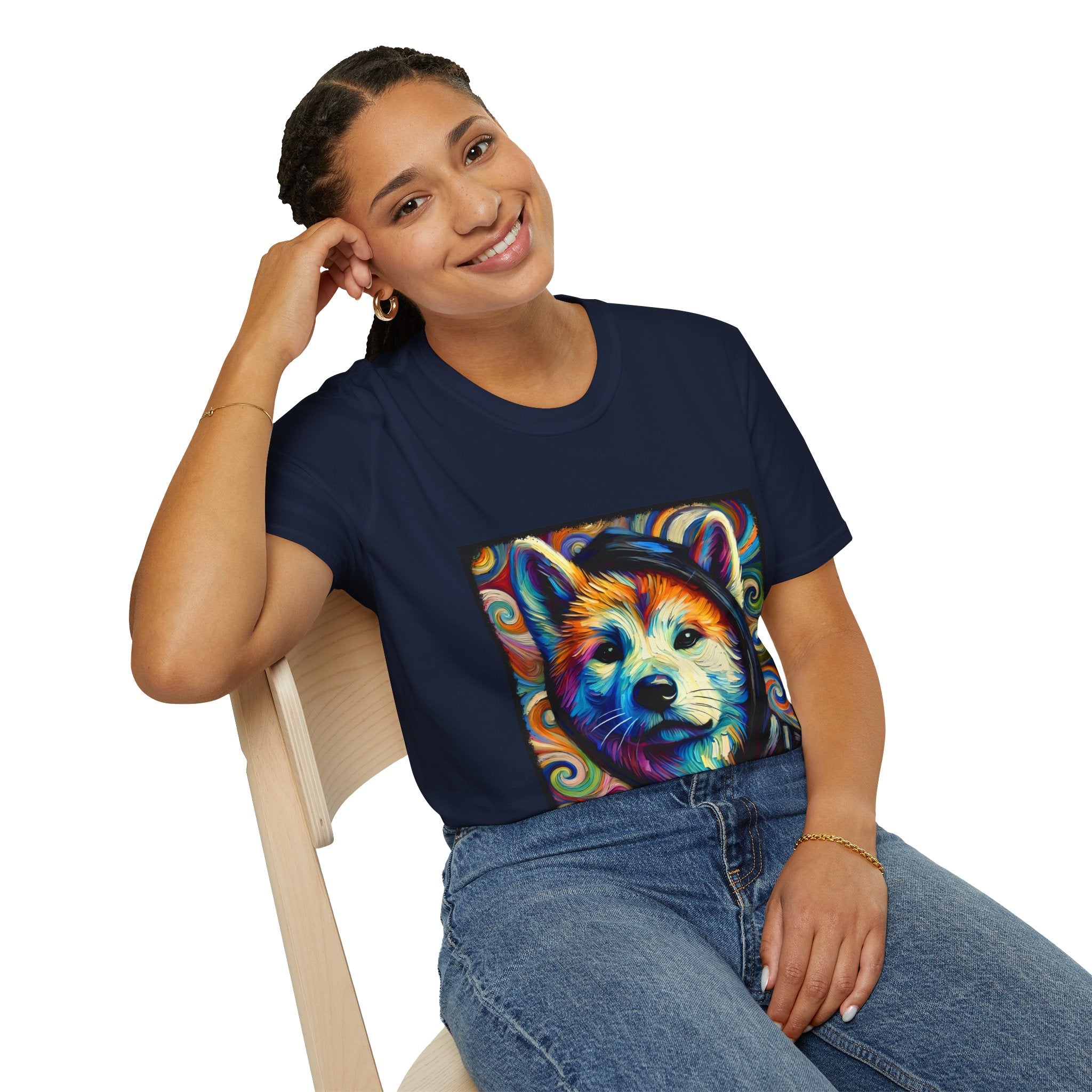 Akita Relaxed Swirl | Unisex Dog T-Shirt