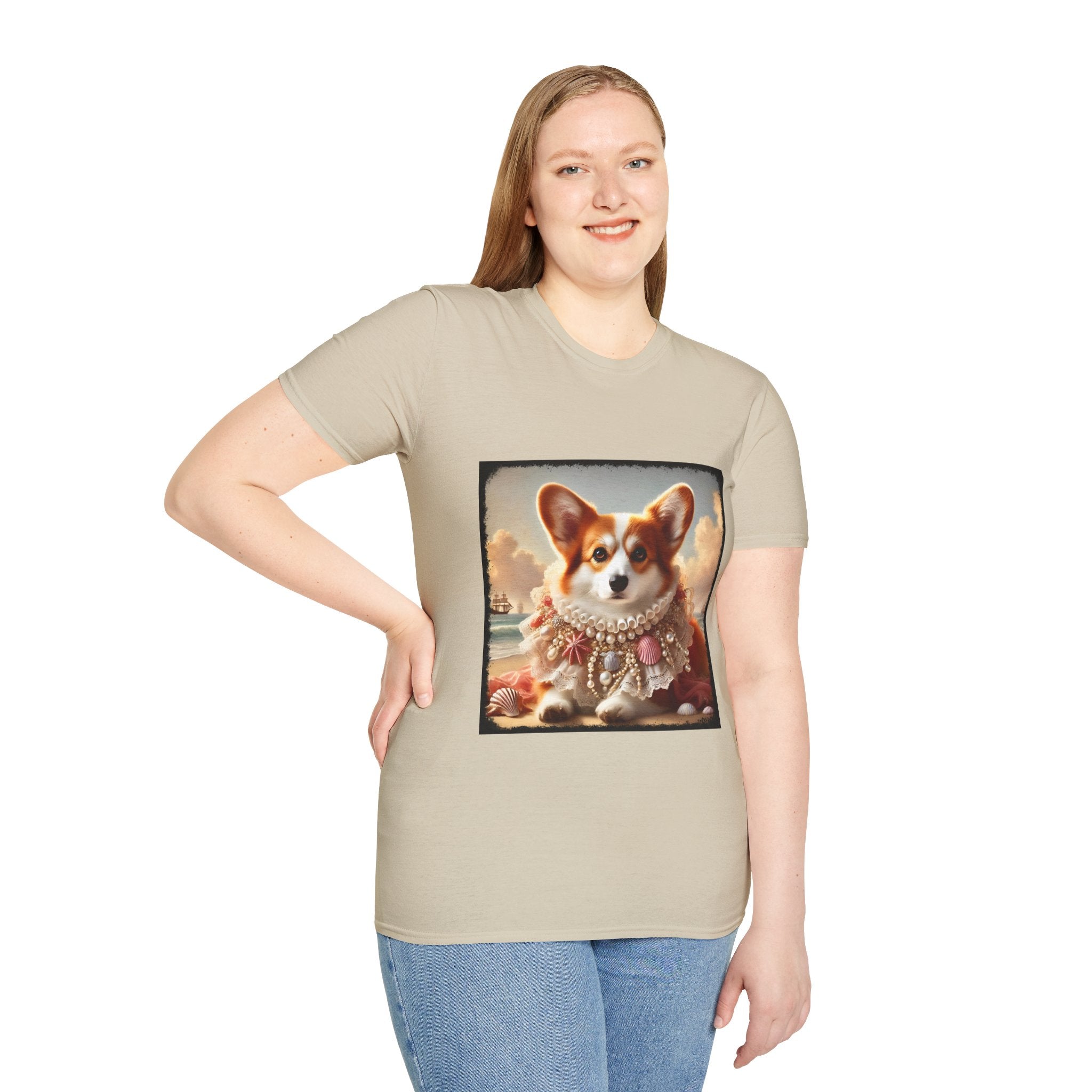Pembroke Welsh Corgi Beach Muse | Unisex Dog T-Shirt