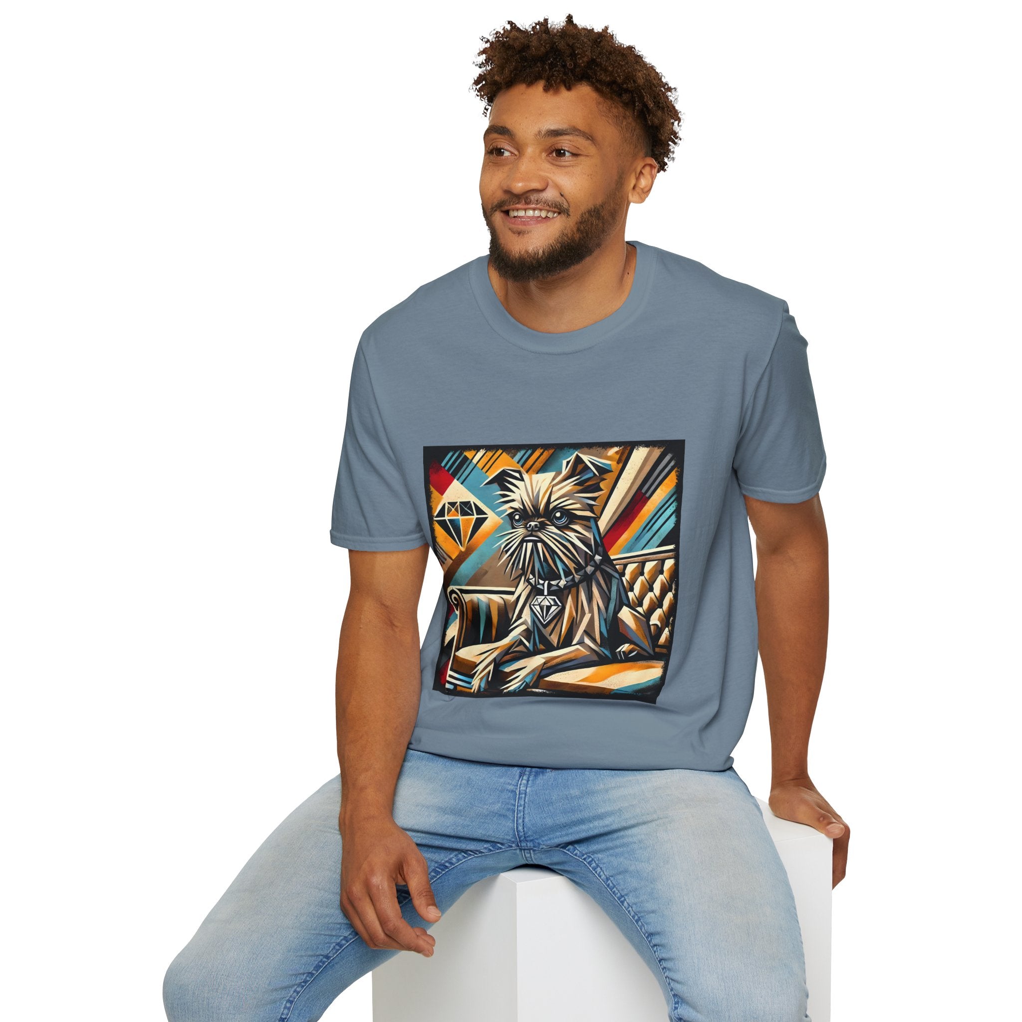 Brussels Griffon Vivid Geometric | Unisex Dog T-Shirt