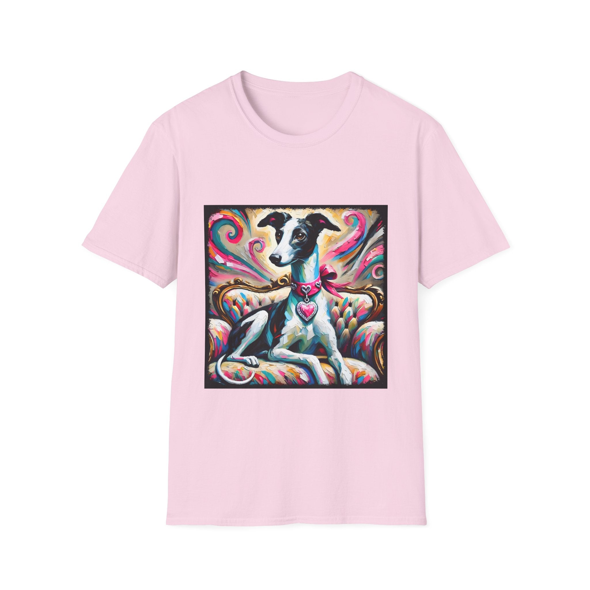 Greyhound Pink Heart Classic | Unisex Dog T-Shirt