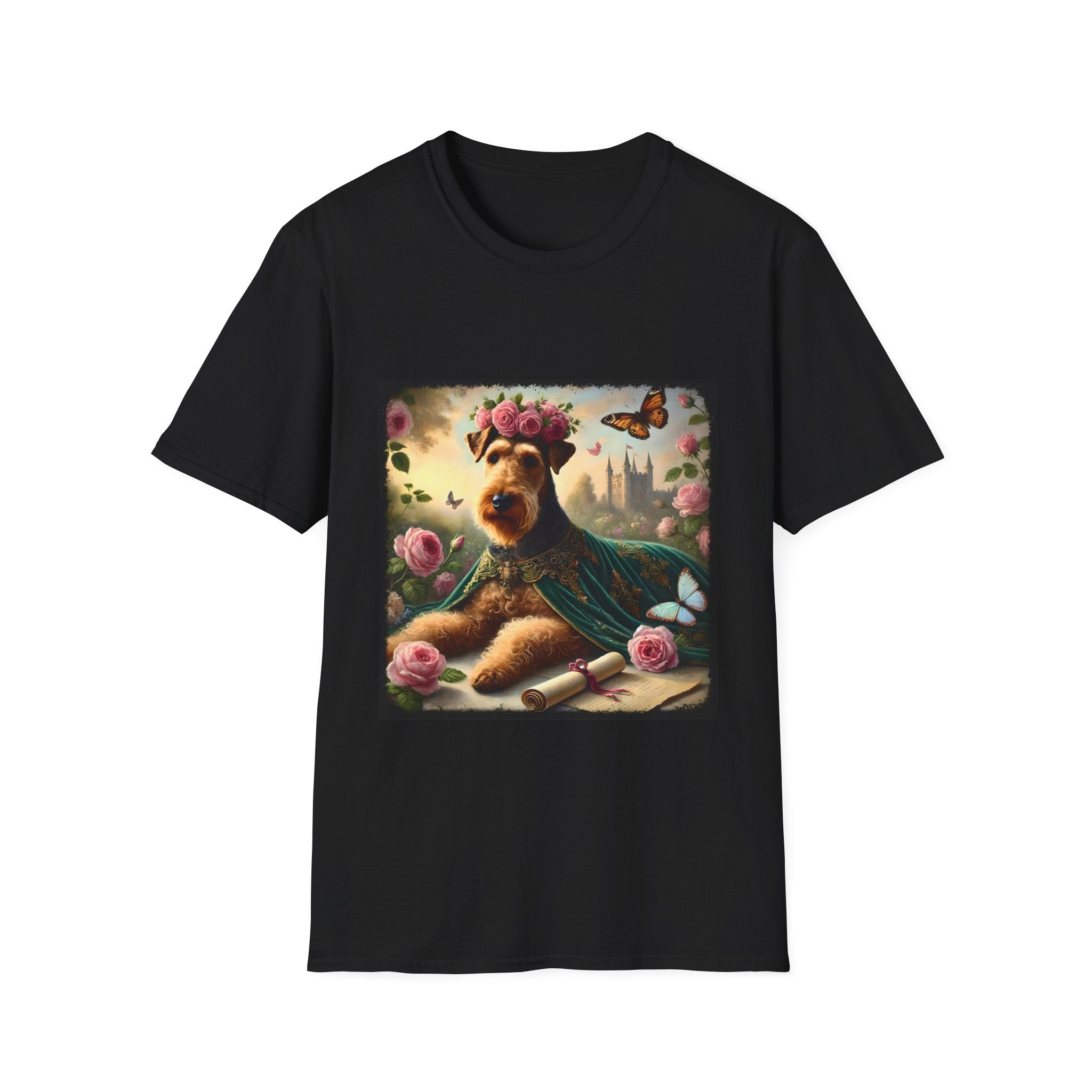 Airedale Terrier Velvet Rose | Unisex Dog T-Shirt
