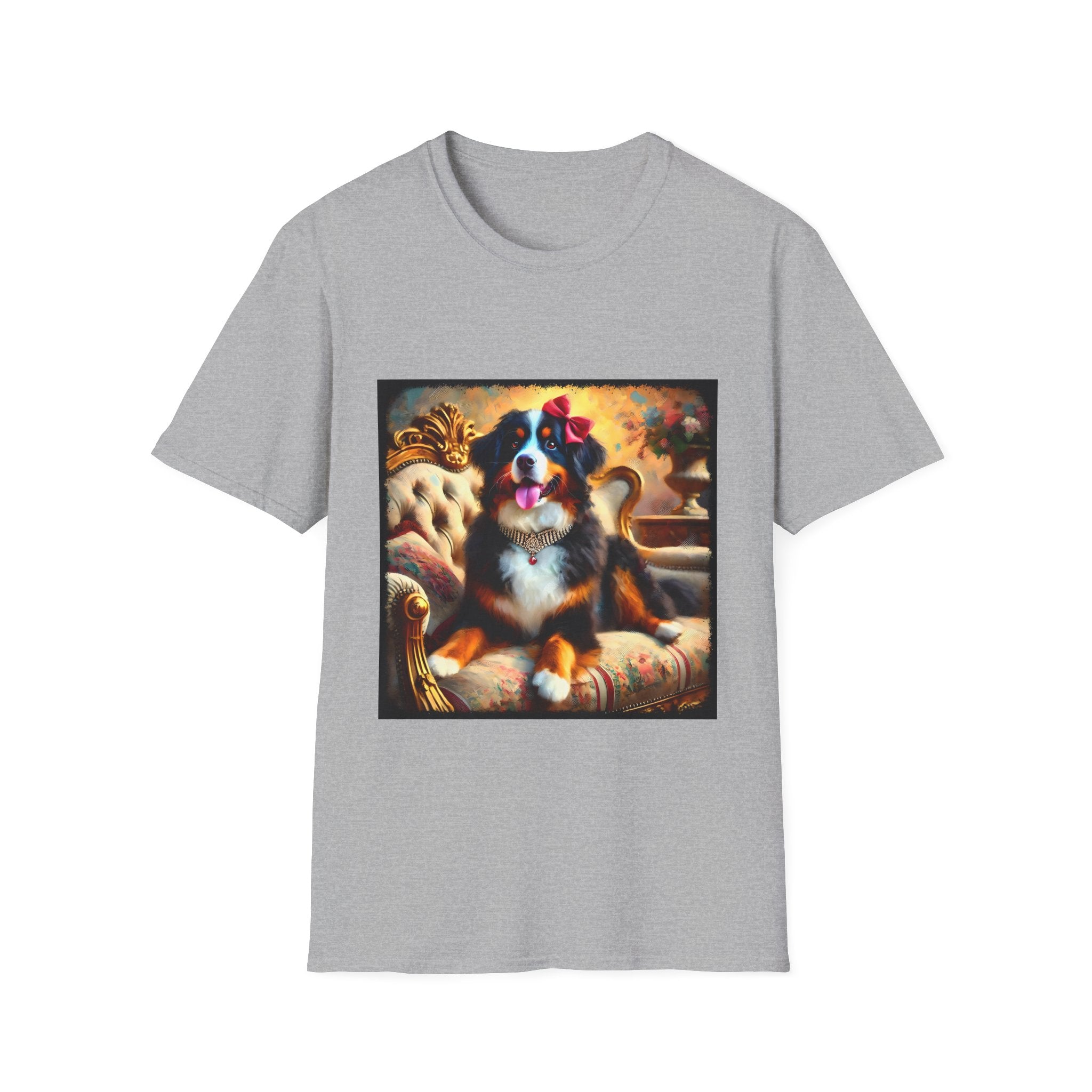 Bernese Mountain Dog Diamond Bow Classic| Unisex Dog T-Shirt