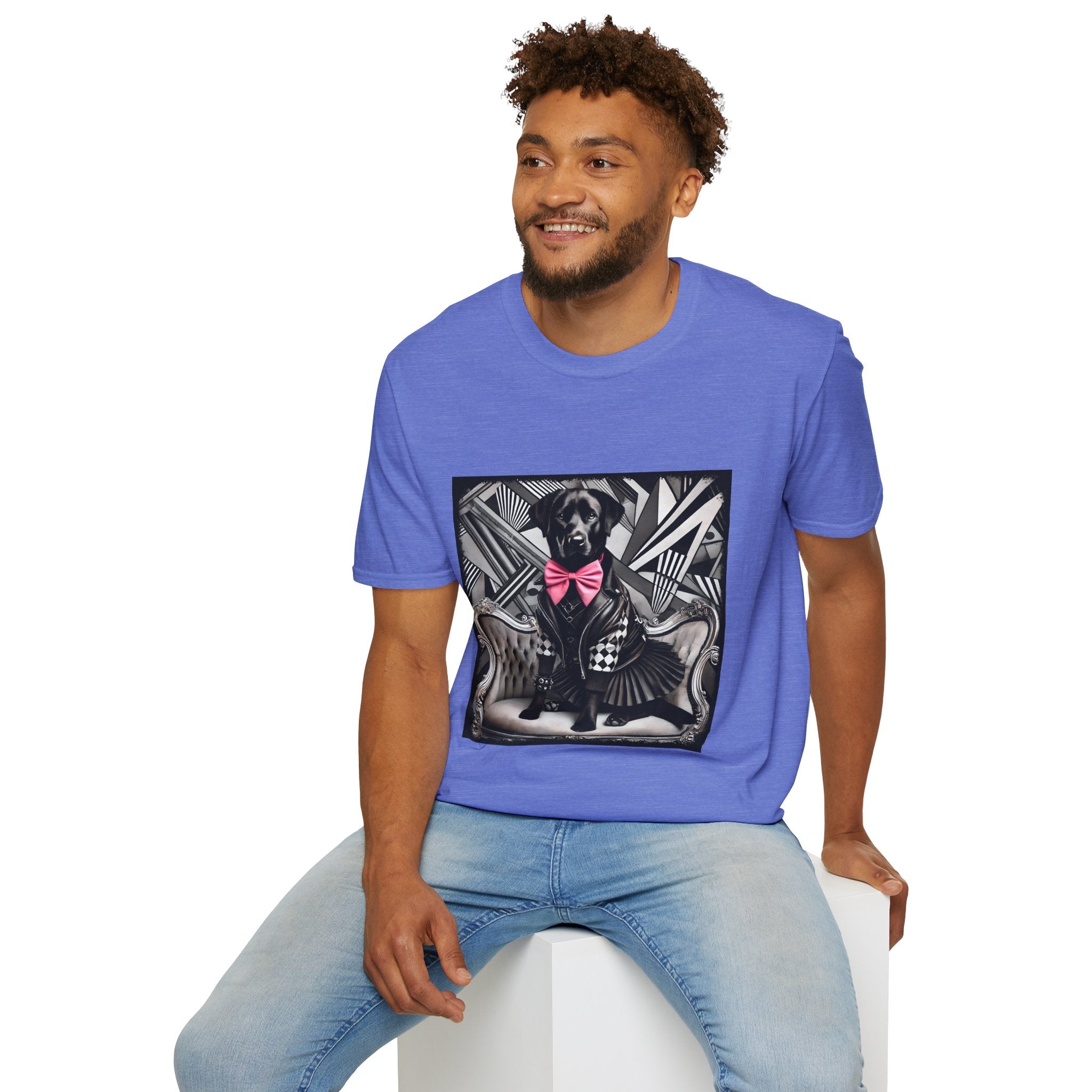 Labrador Retriever B&W Pink Bow Bold | Unisex Dog T-Shirt