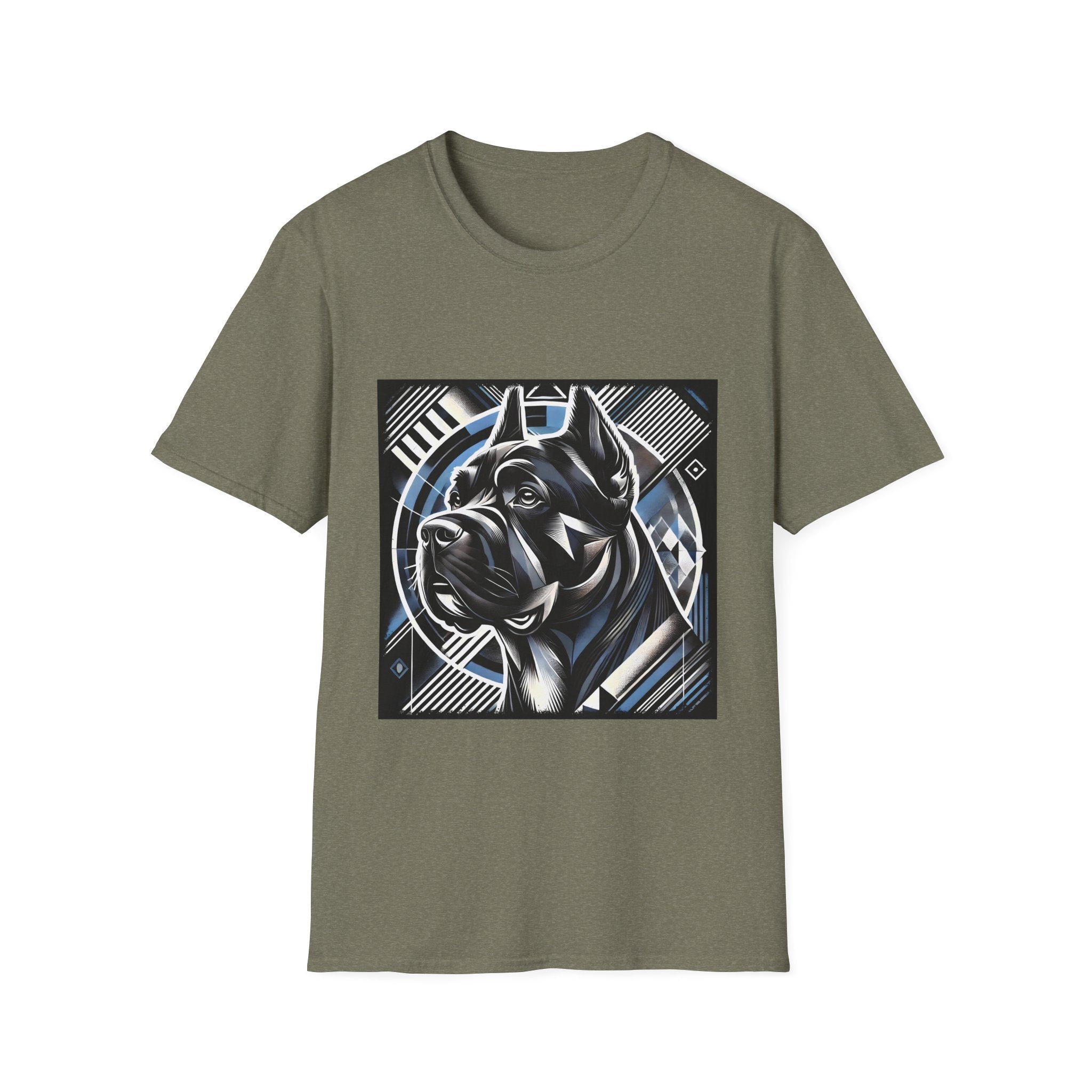 Cane Corso Blue and Black Geometric | Unisex Dog T-Shirt