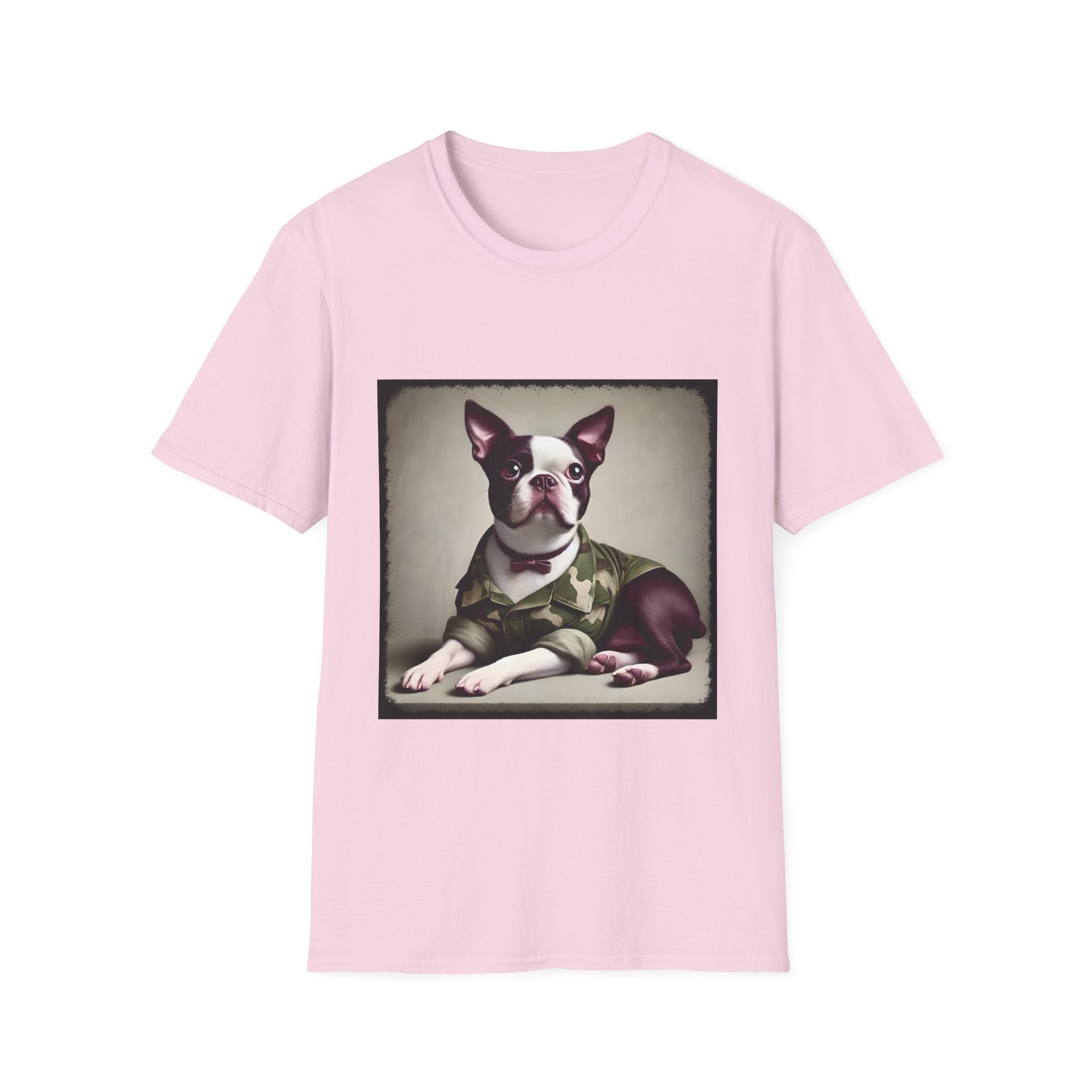 Boston Terrier Camo Cutie | Unisex Dog T-Shirt