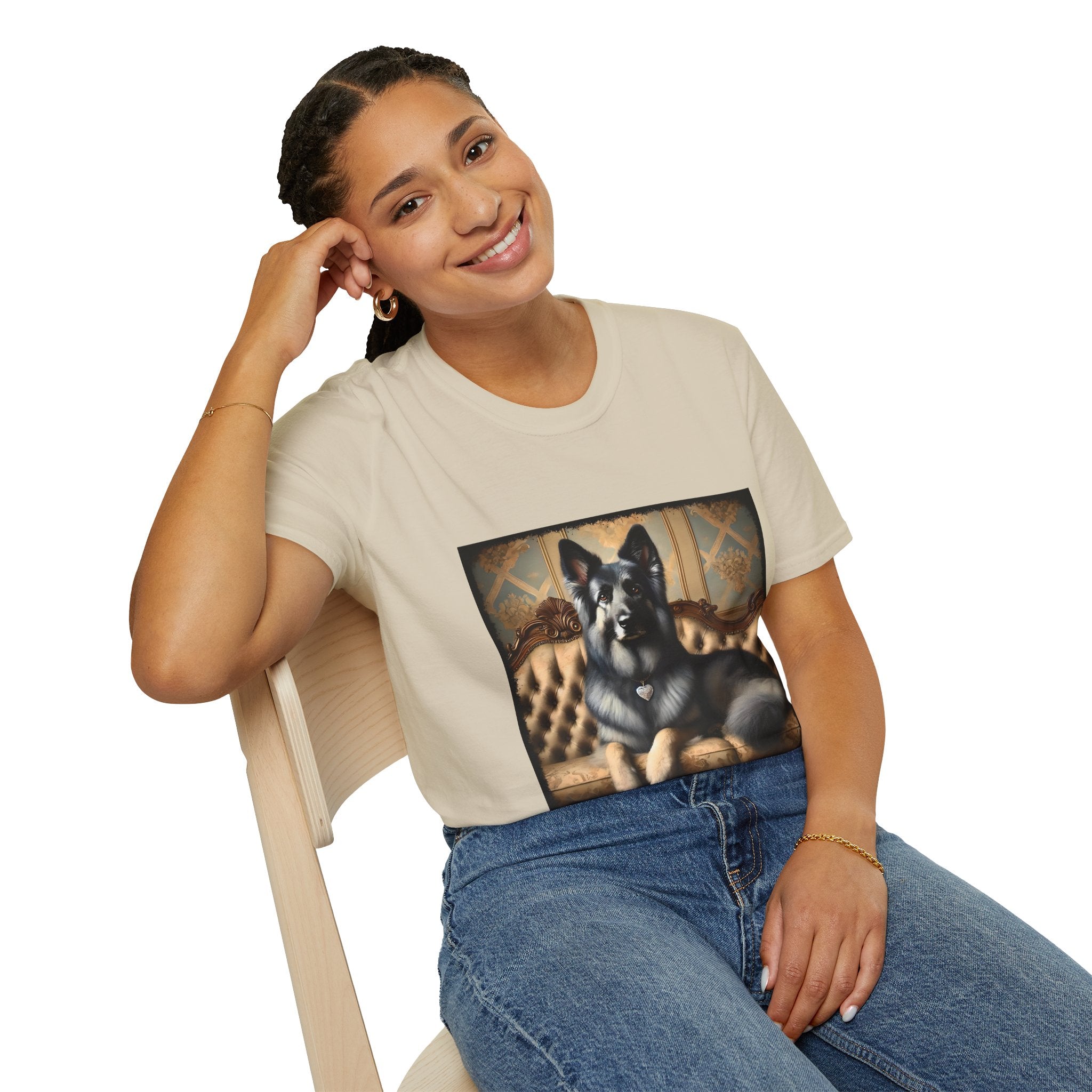 German Shepherd Diamond Princess | Unisex Softstyle T-Shirt