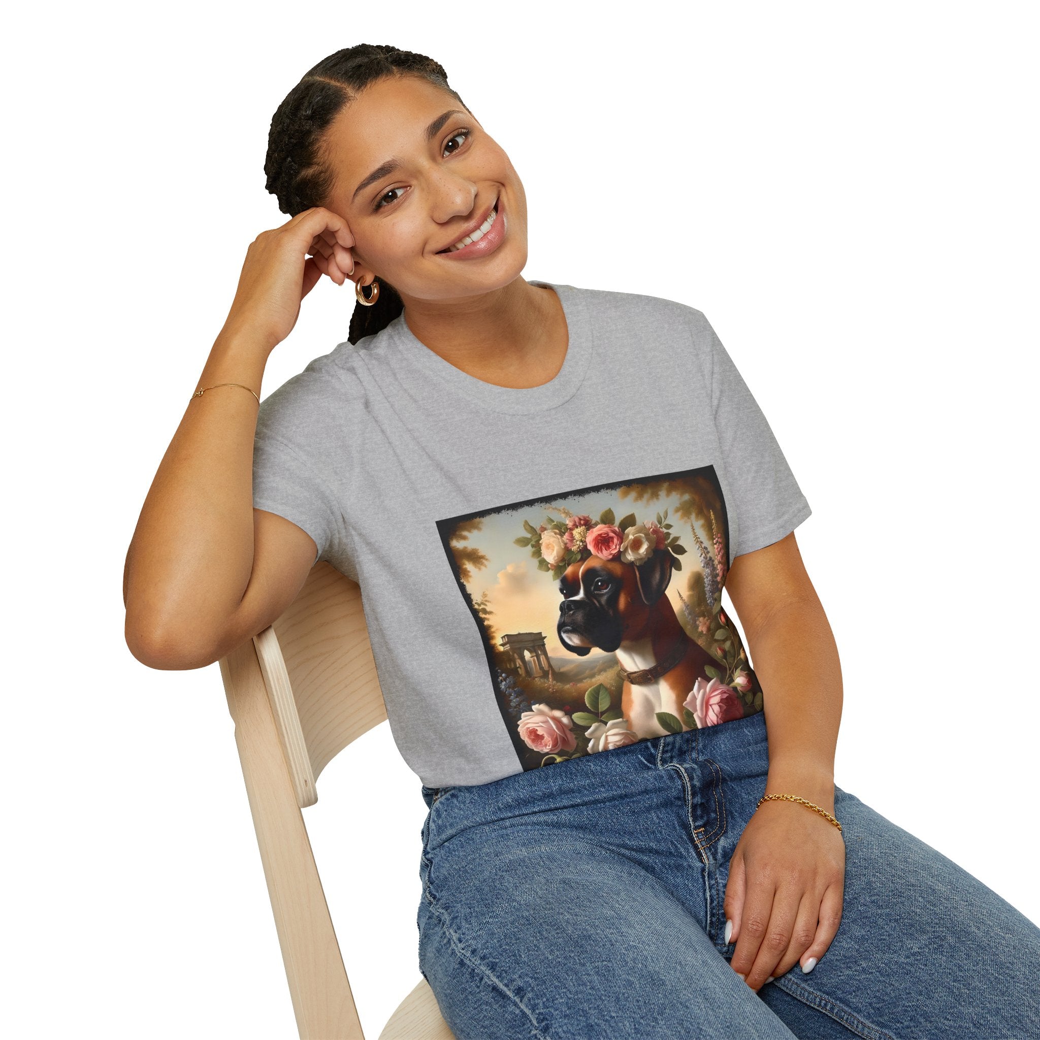 Boxer Botanical Beauty | Unisex Dog T-Shirt