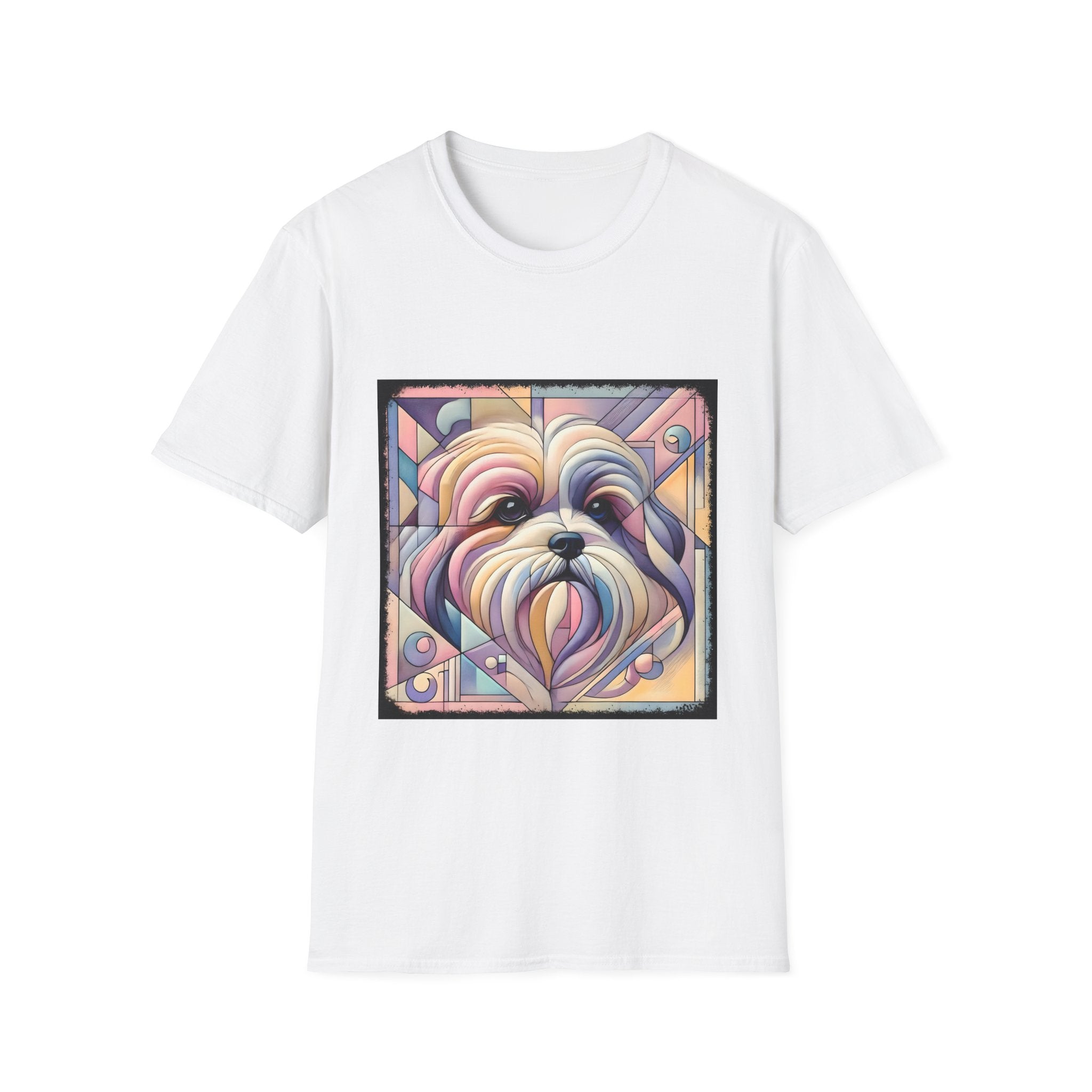 Lhasa Apso Pastel Geometric | Unisex Dog T-Shirt