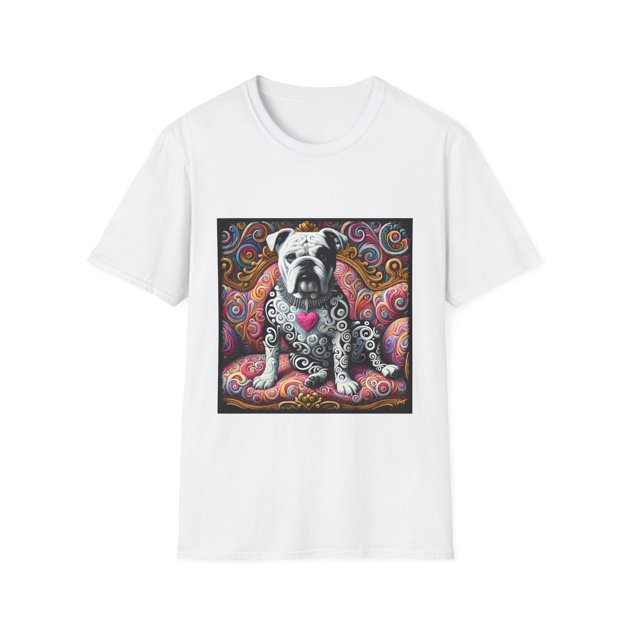 Bulldog Love Swirl | Unisex Dog T-Shirt