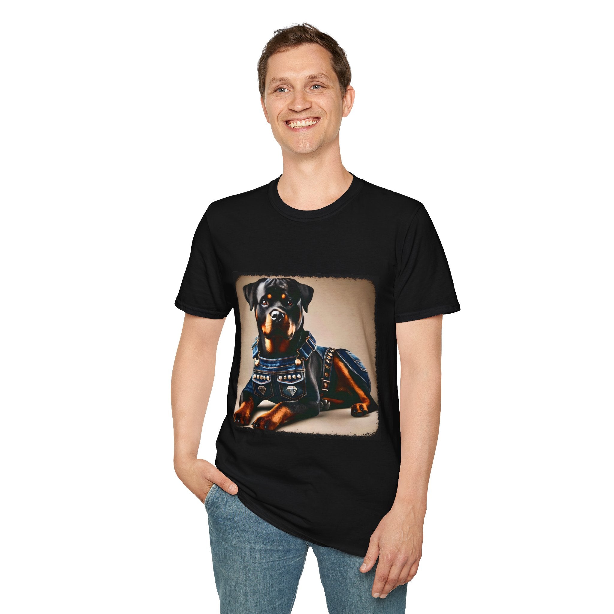 Rottweiler Denim Doll | Unisex Dog T-Shirt