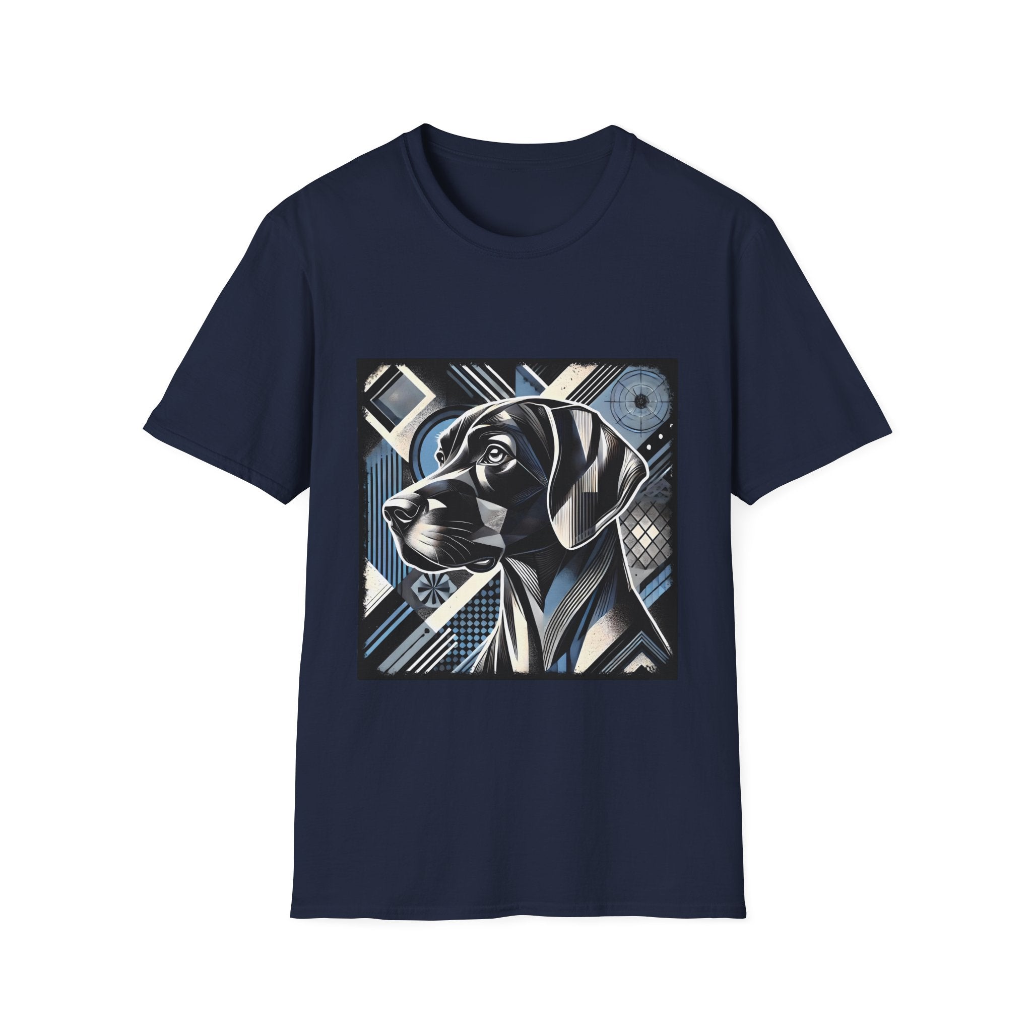 German Shorthaired Pointer Blue Geometric | Unisex Dog T-Shirt