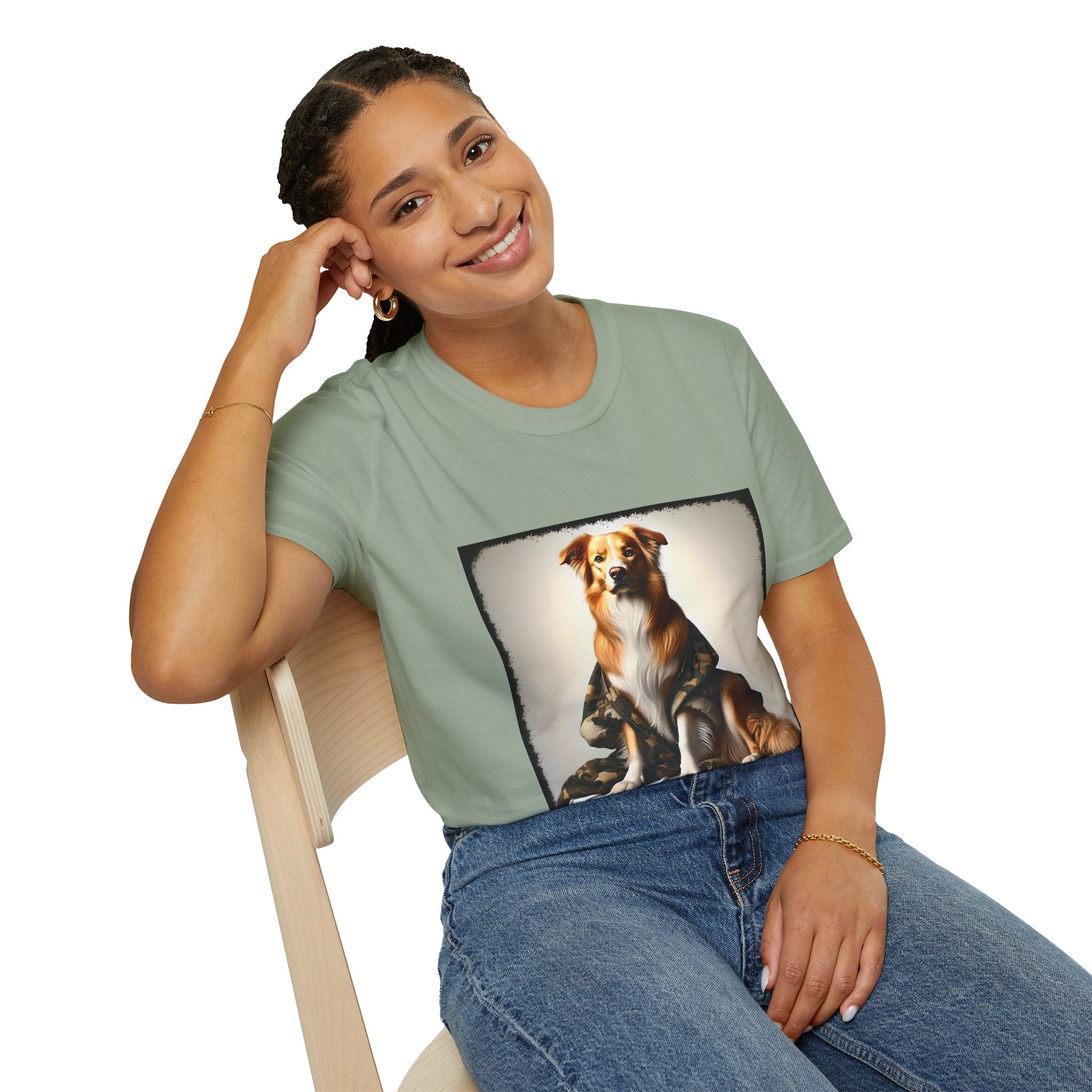 Border Collie Chic Camo  | Unisex Dog T-Shirt