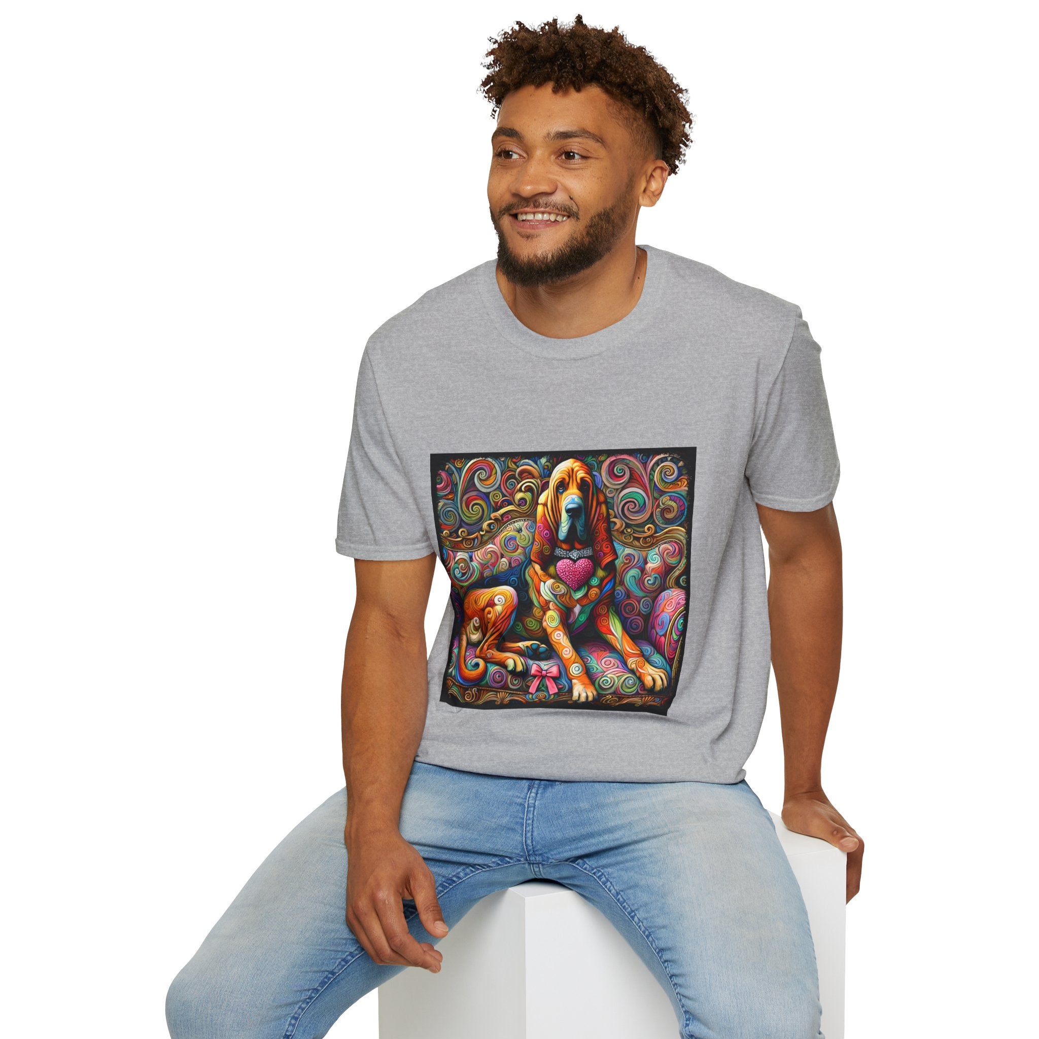 Bloodhound Love Swirl | Unisex Dog T-Shirt