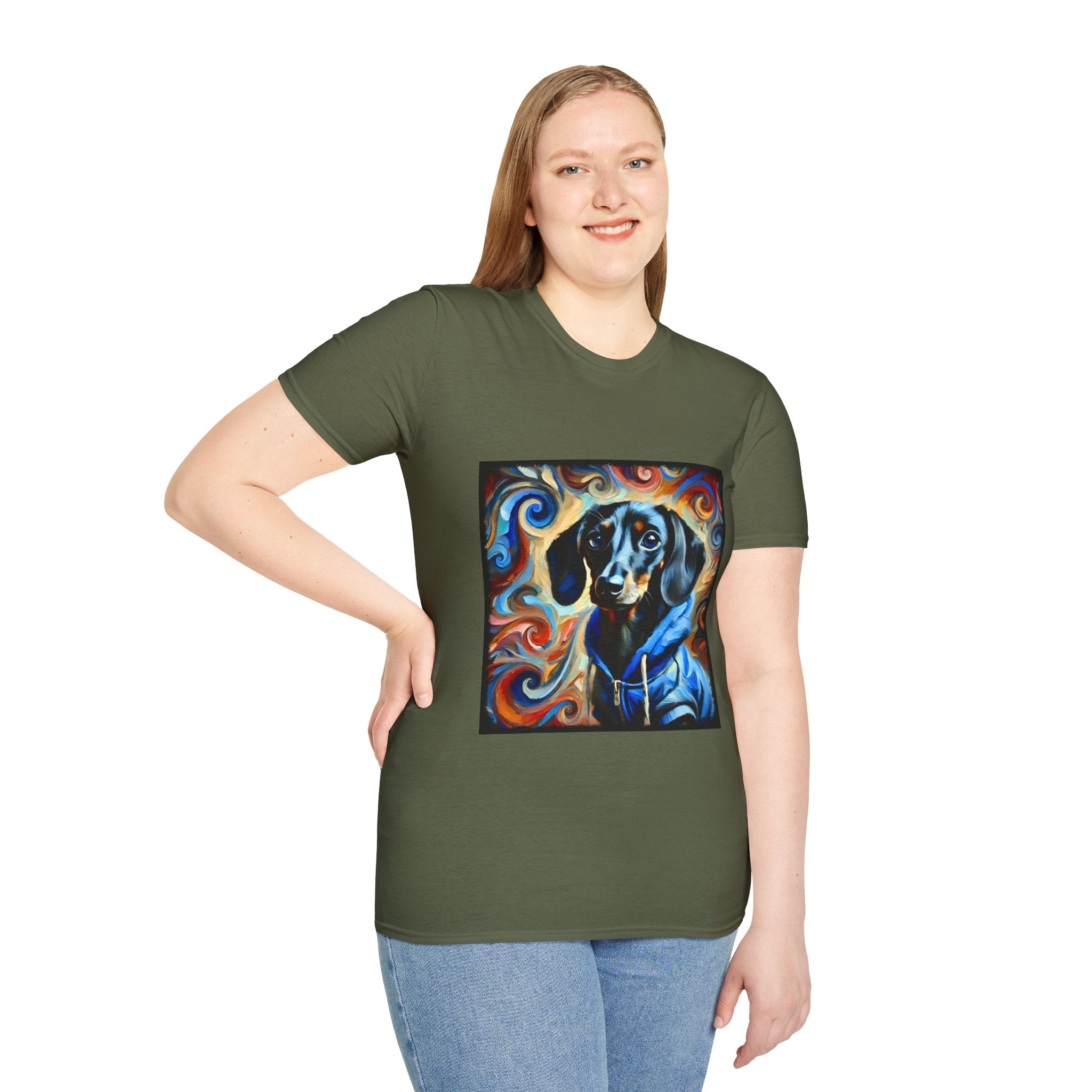 Dachshund Urban Edge Swirl | Unisex Dog T-Shirt
