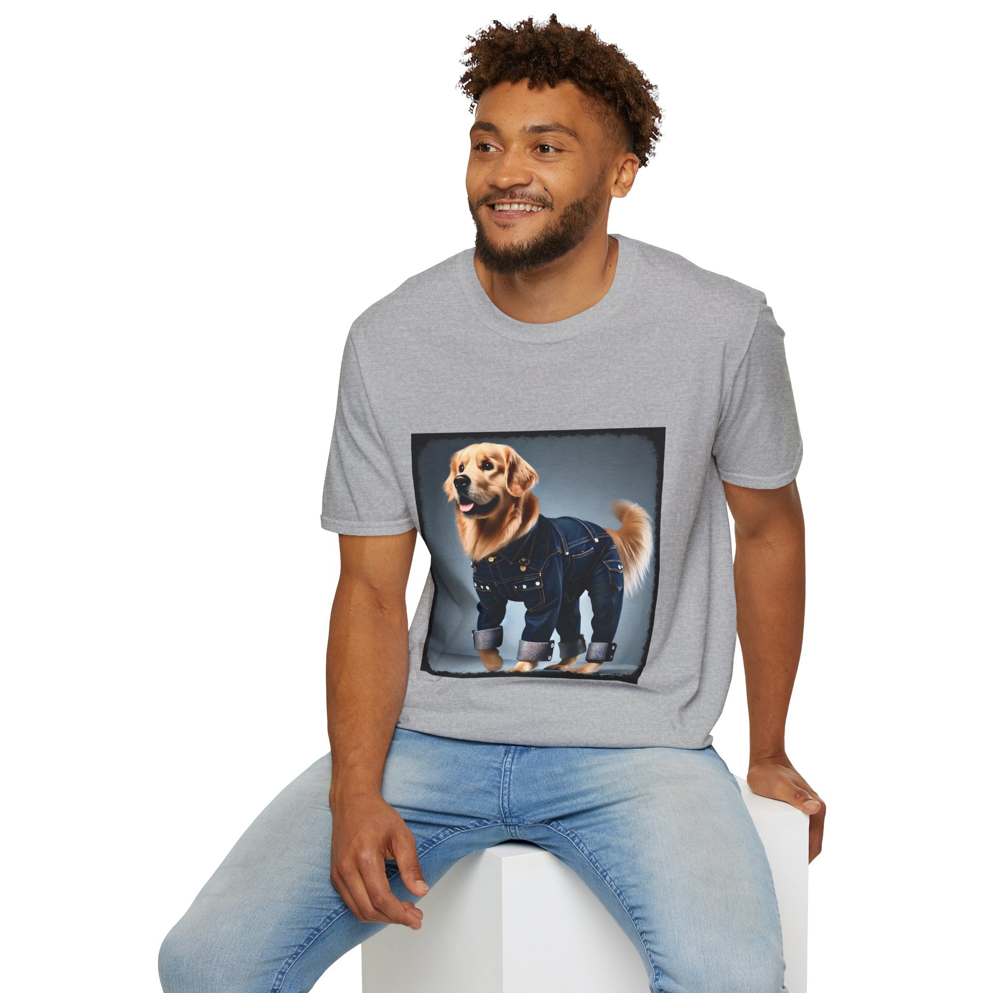 Golden Retriever Denim Diva | Unisex Dog T-Shirt