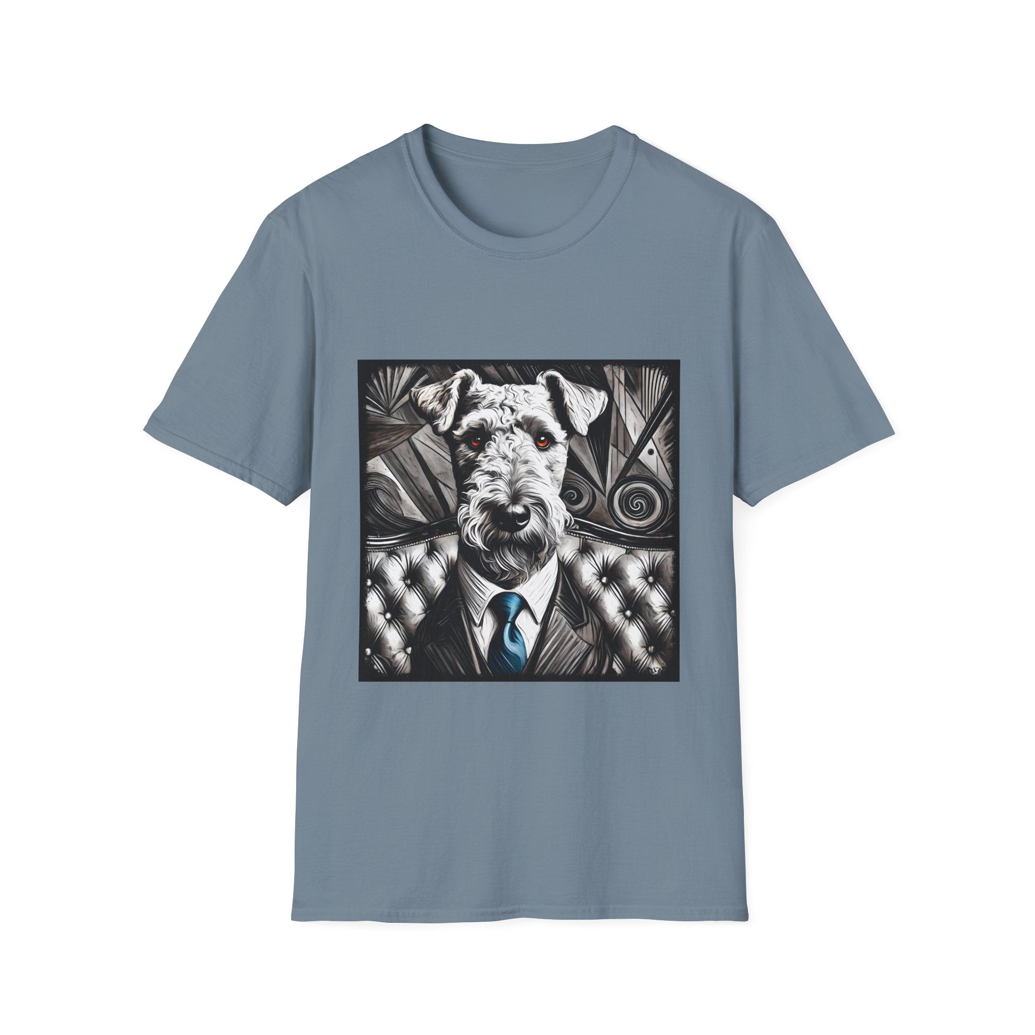 Airedale Terrier B&W Bold Eyes | Unisex Dog T-Shirt