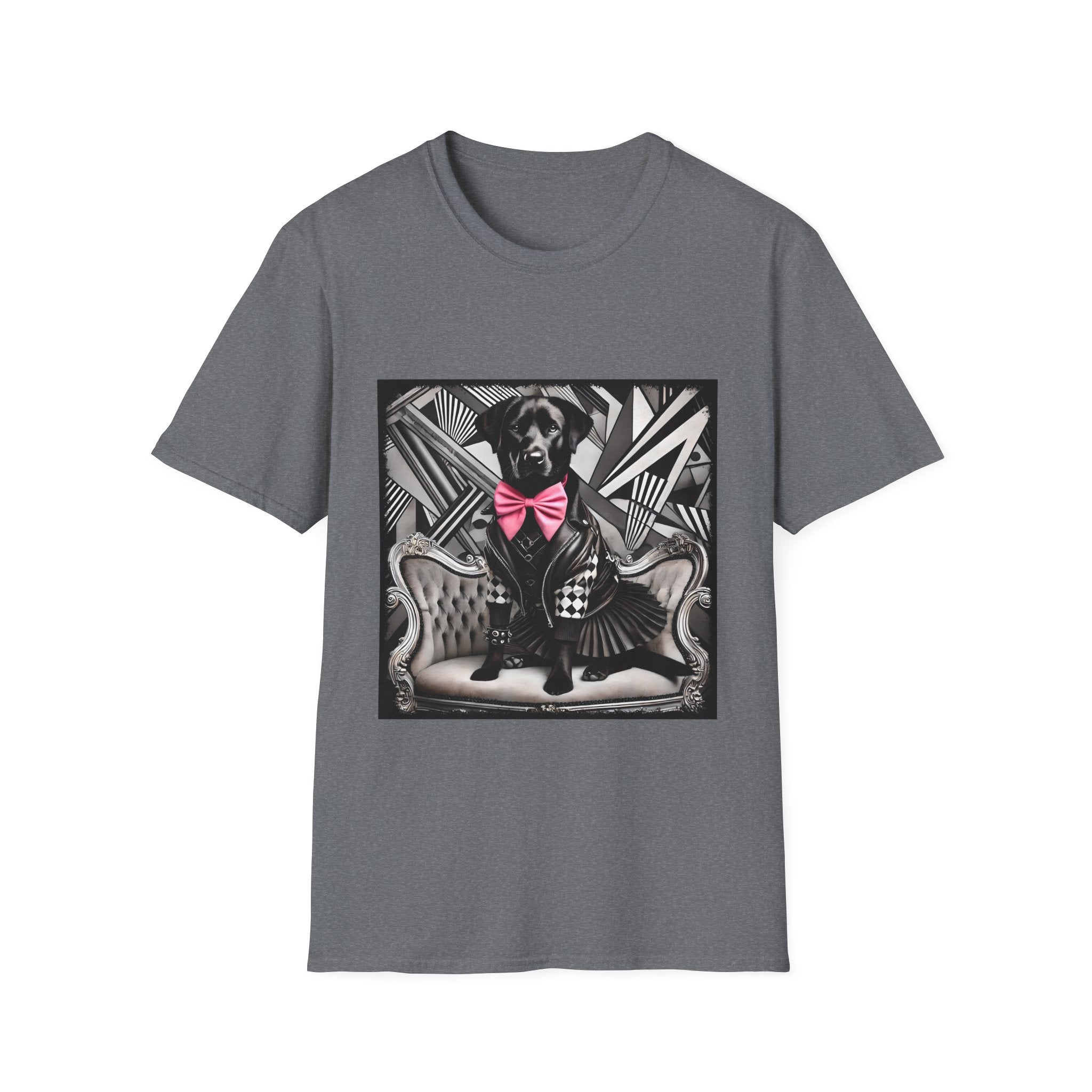 Labrador Retriever B&W Pink Bow Bold | Unisex Dog T-Shirt