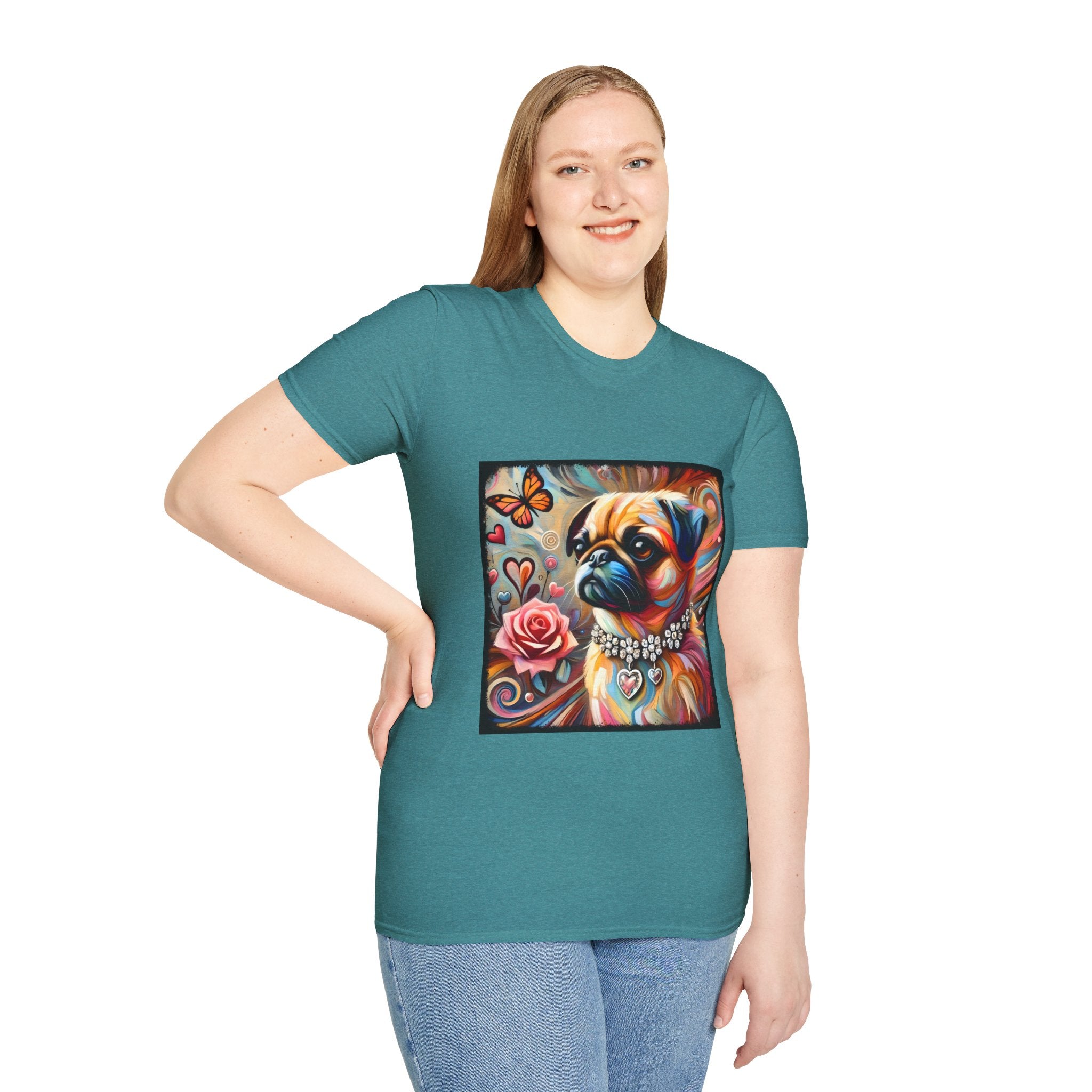 Pug Butterfly Classic | Unisex Dog T-Shirt