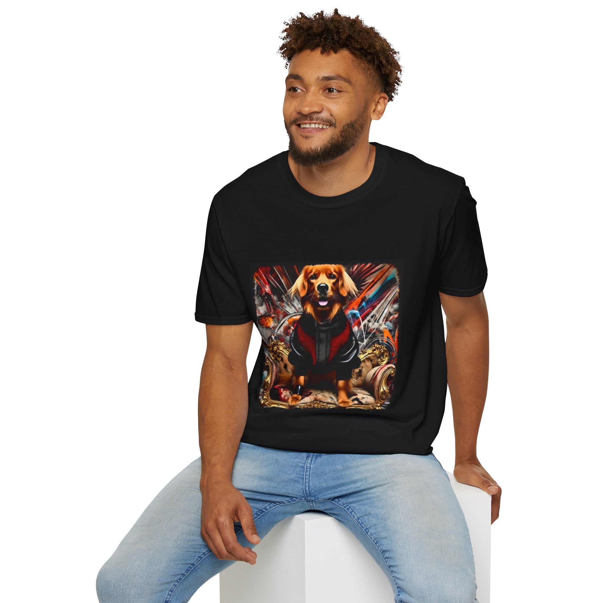 Golden Retriever Electric Icon | Unisex Dog T-Shirt