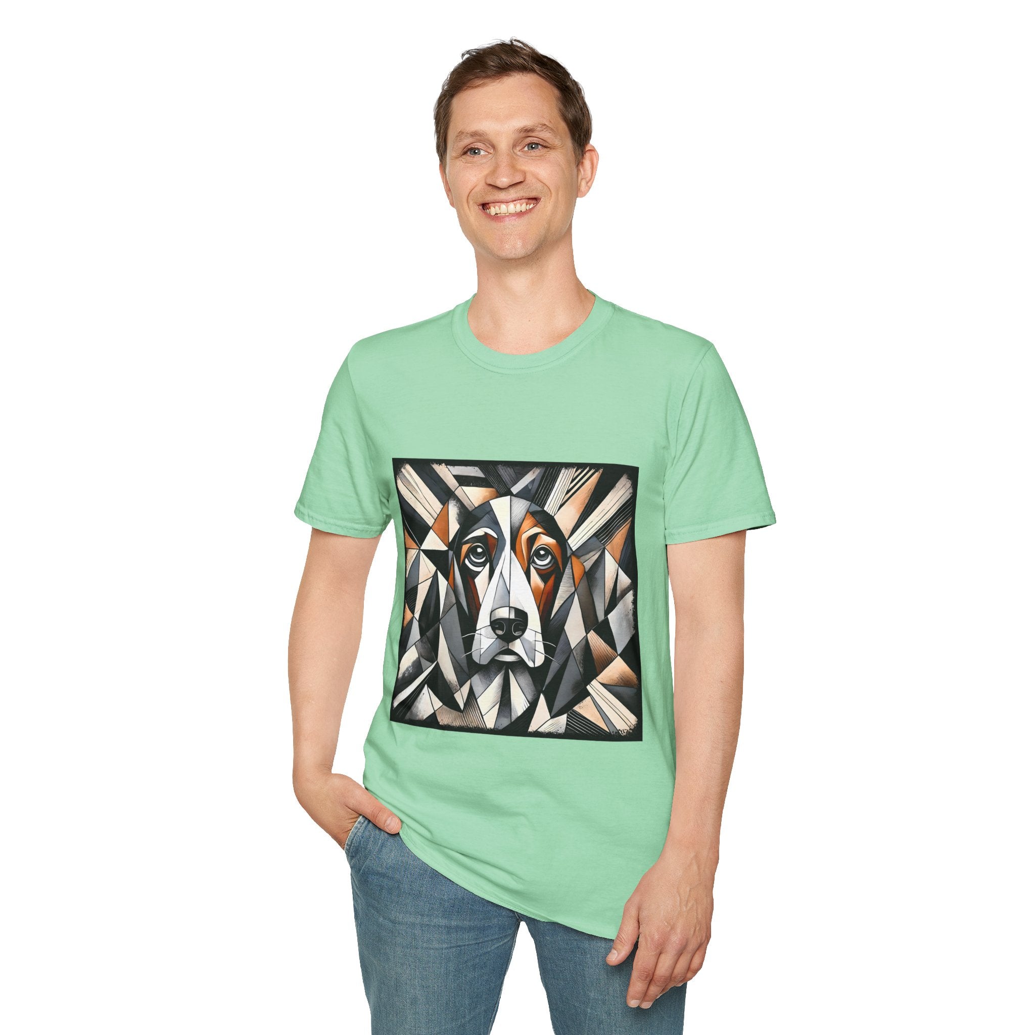 Basset Hound Bold Geometric | Unisex Dog T-Shirt