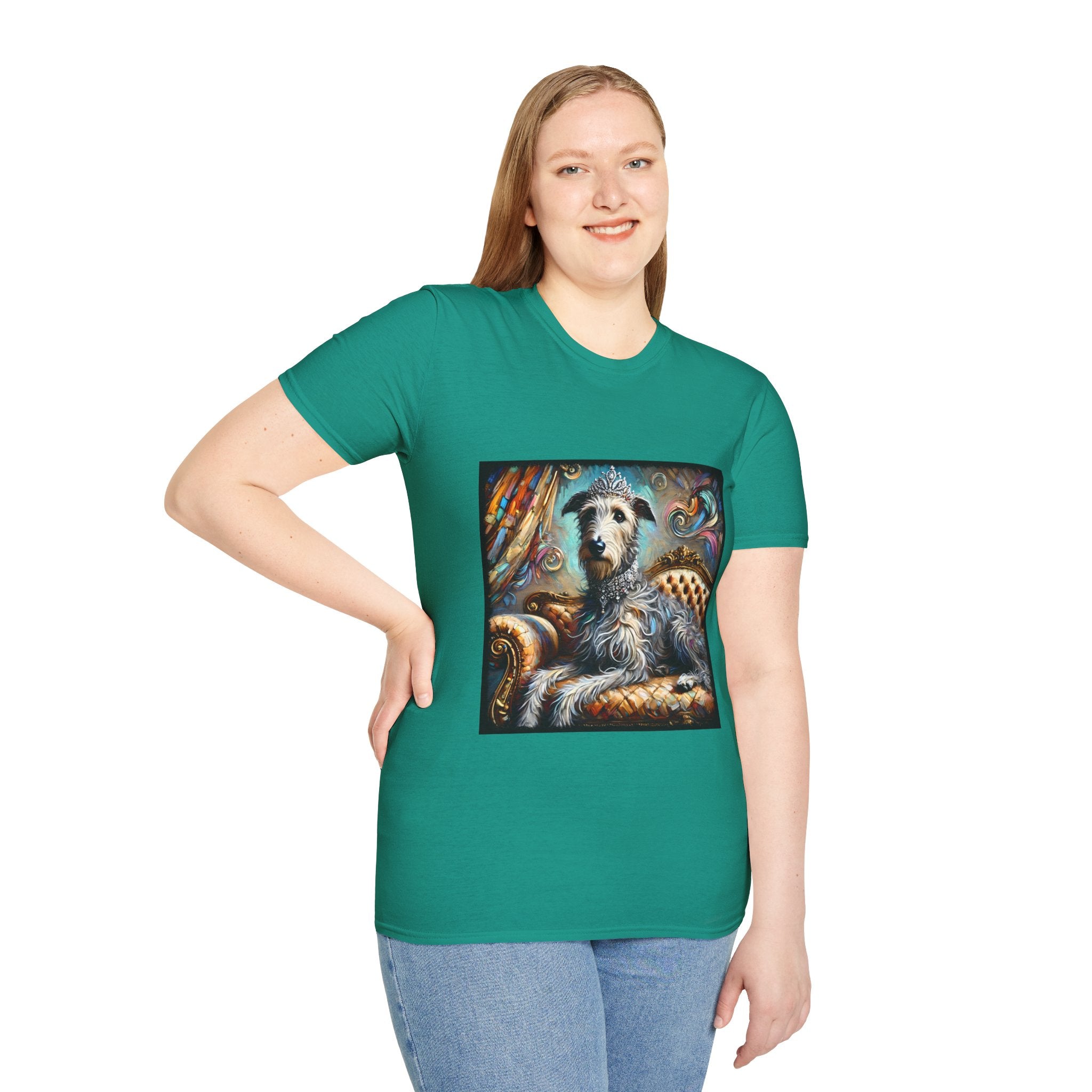 Irish Wolfhound Diamond Diva Swirl | Unisex Softstyle T-Shirt