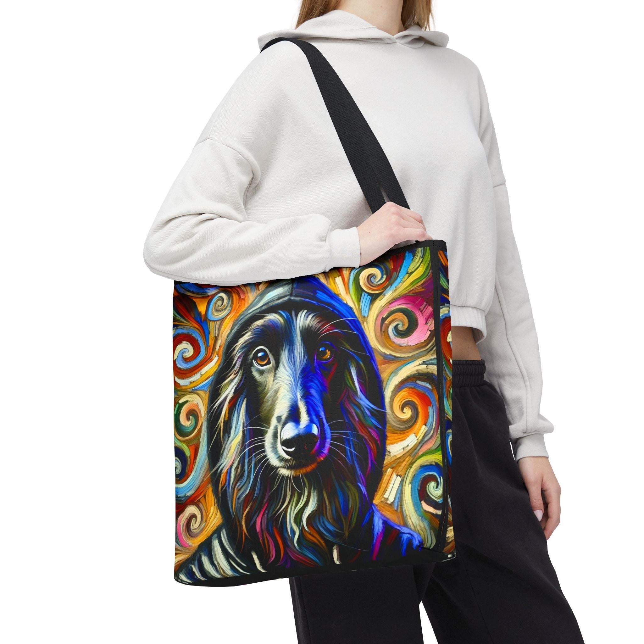 Afghan Hound Hoodie Swirl | Dog Themed Tote Bag