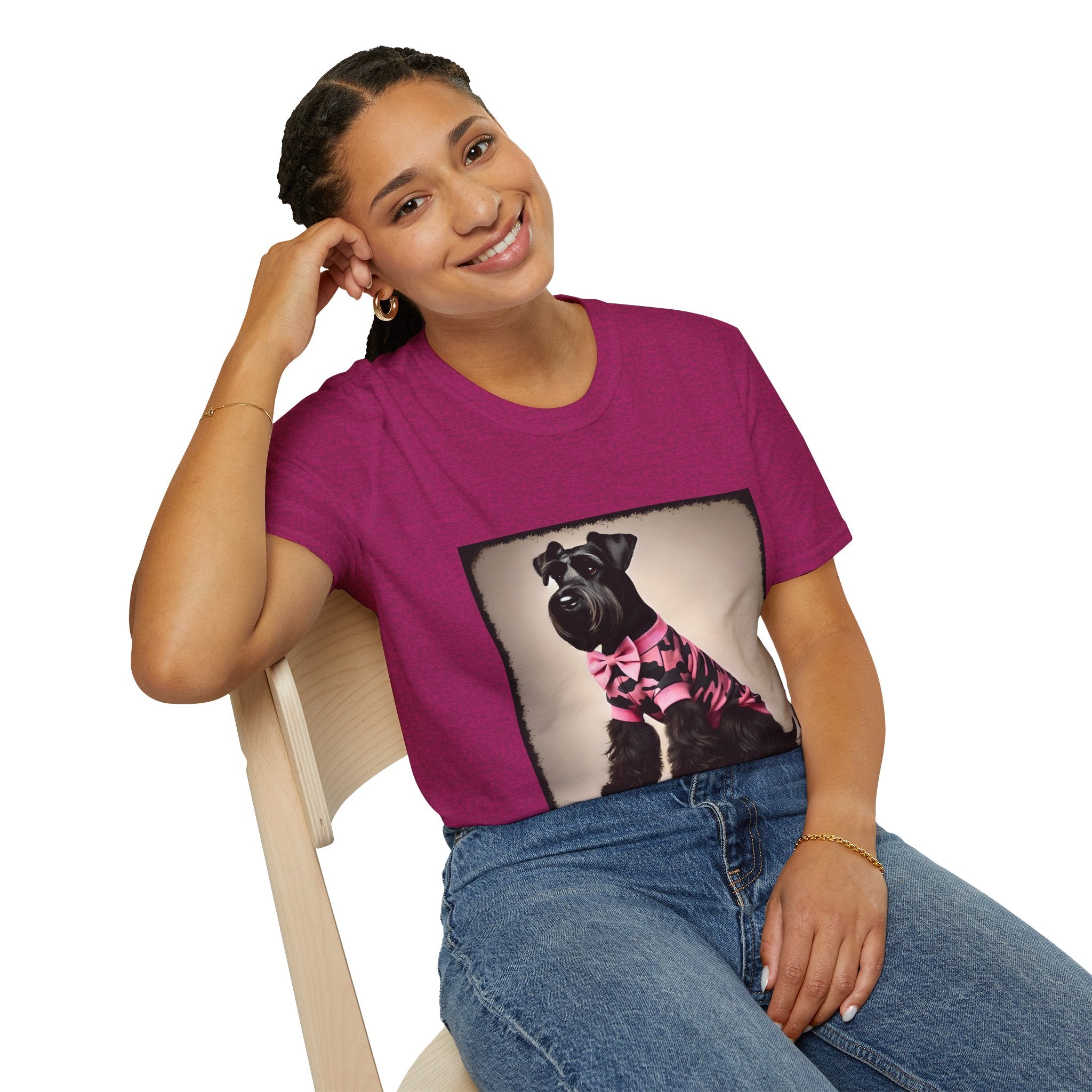 Schnauzer Pink Camo Cutie | Unisex Dog T-Shirt