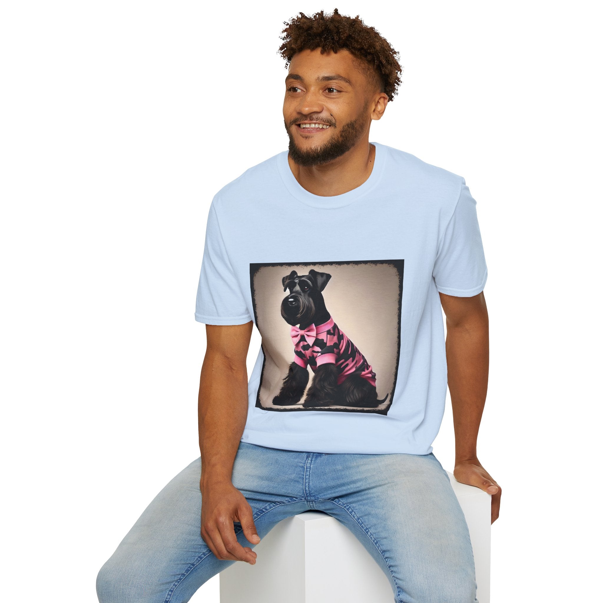 Schnauzer Pink Camo Cutie | Unisex Dog T-Shirt