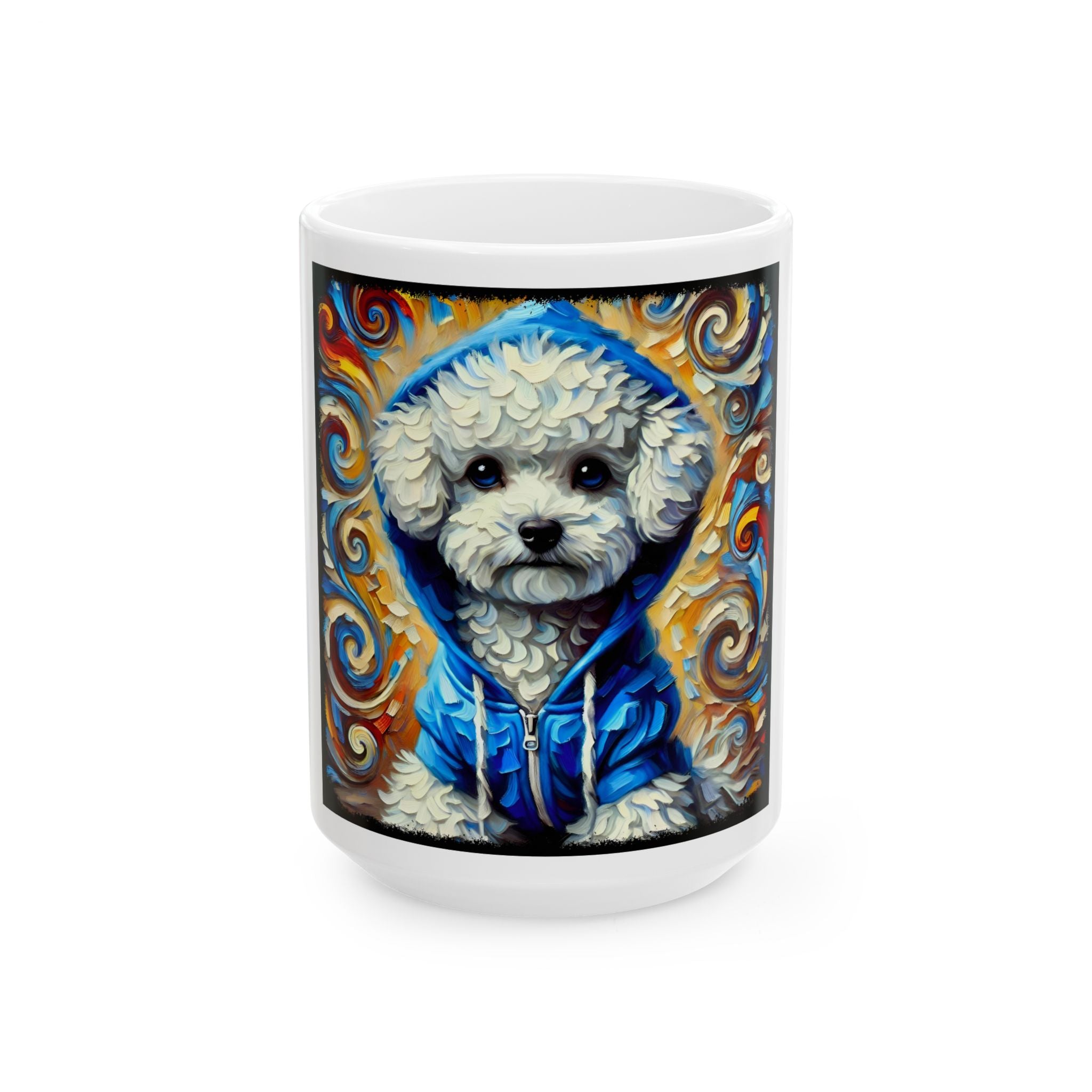 Bichon Frise Hoodie Swirl | Dog Themed Ceramic Mug