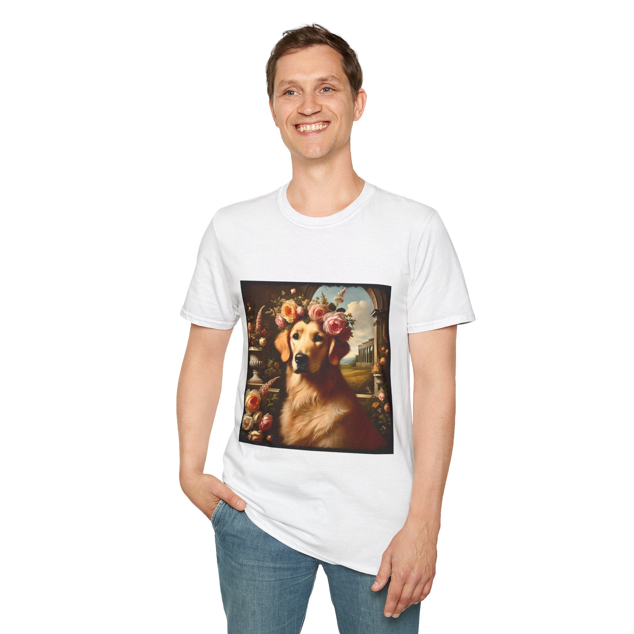 Golden Retriever Garden Bliss | Unisex Dog T-Shirt