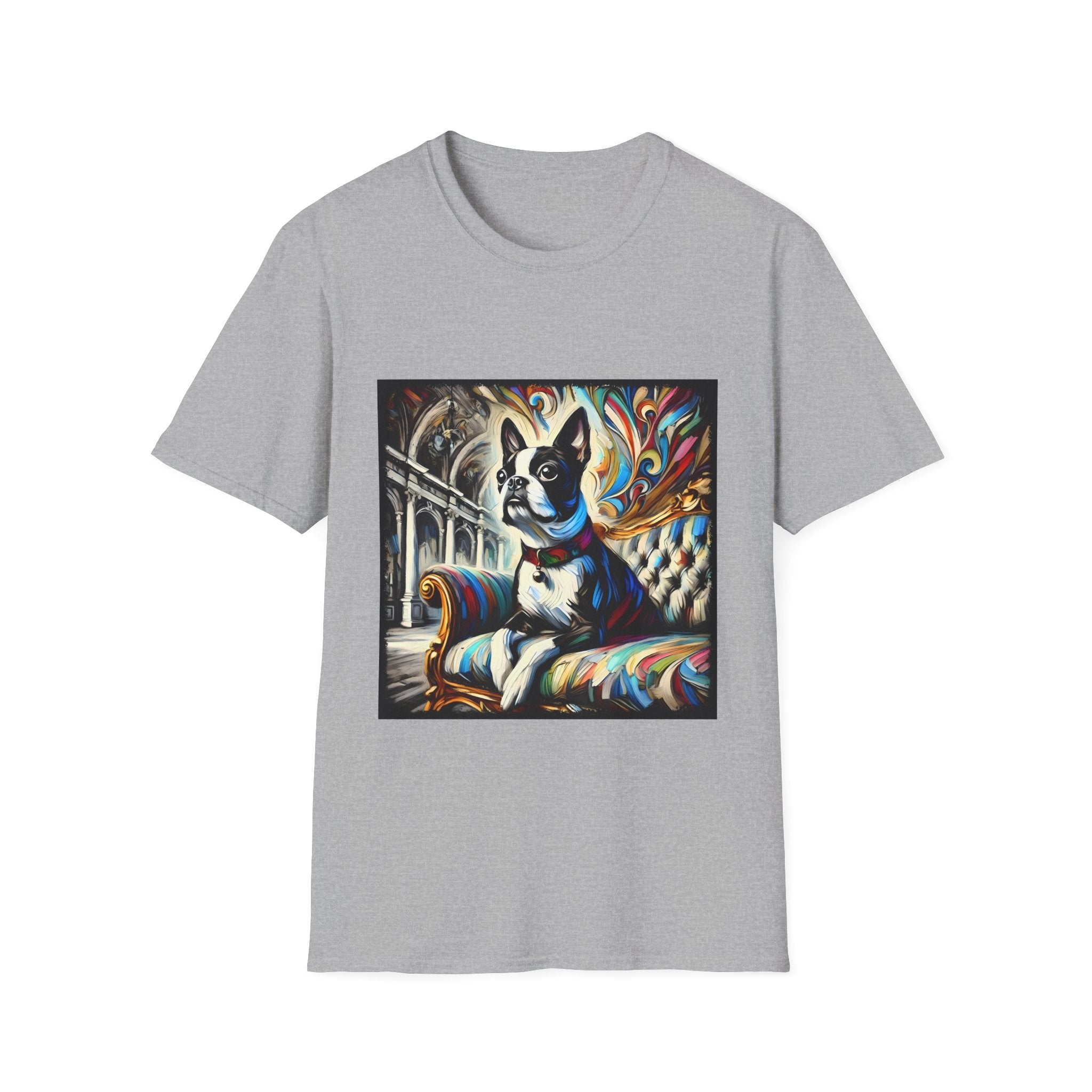 Boston Terrier Bold Swirl | Unisex Dog T-Shirt