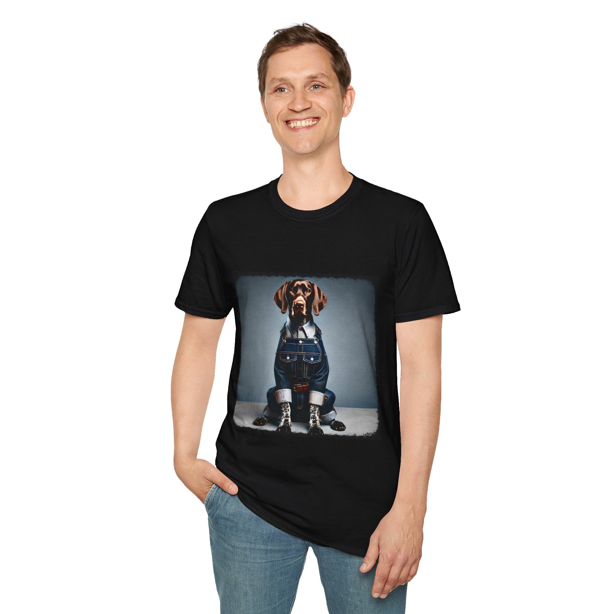 German Shorthaired Pointer Denim Dude | Unisex Dog T-Shirt