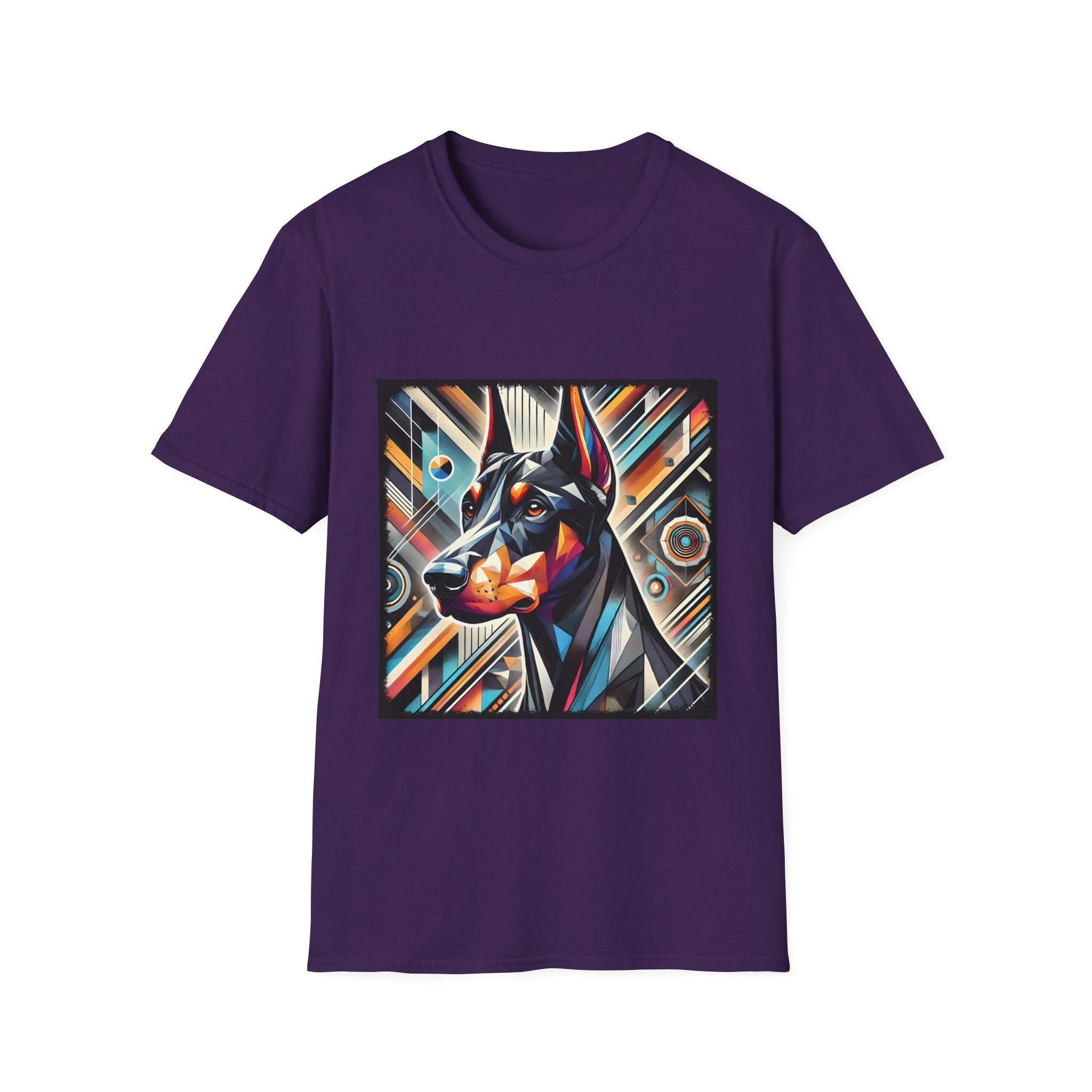 Doberman Pinscher Multicolored Geometric | Unisex Dog T-Shirt