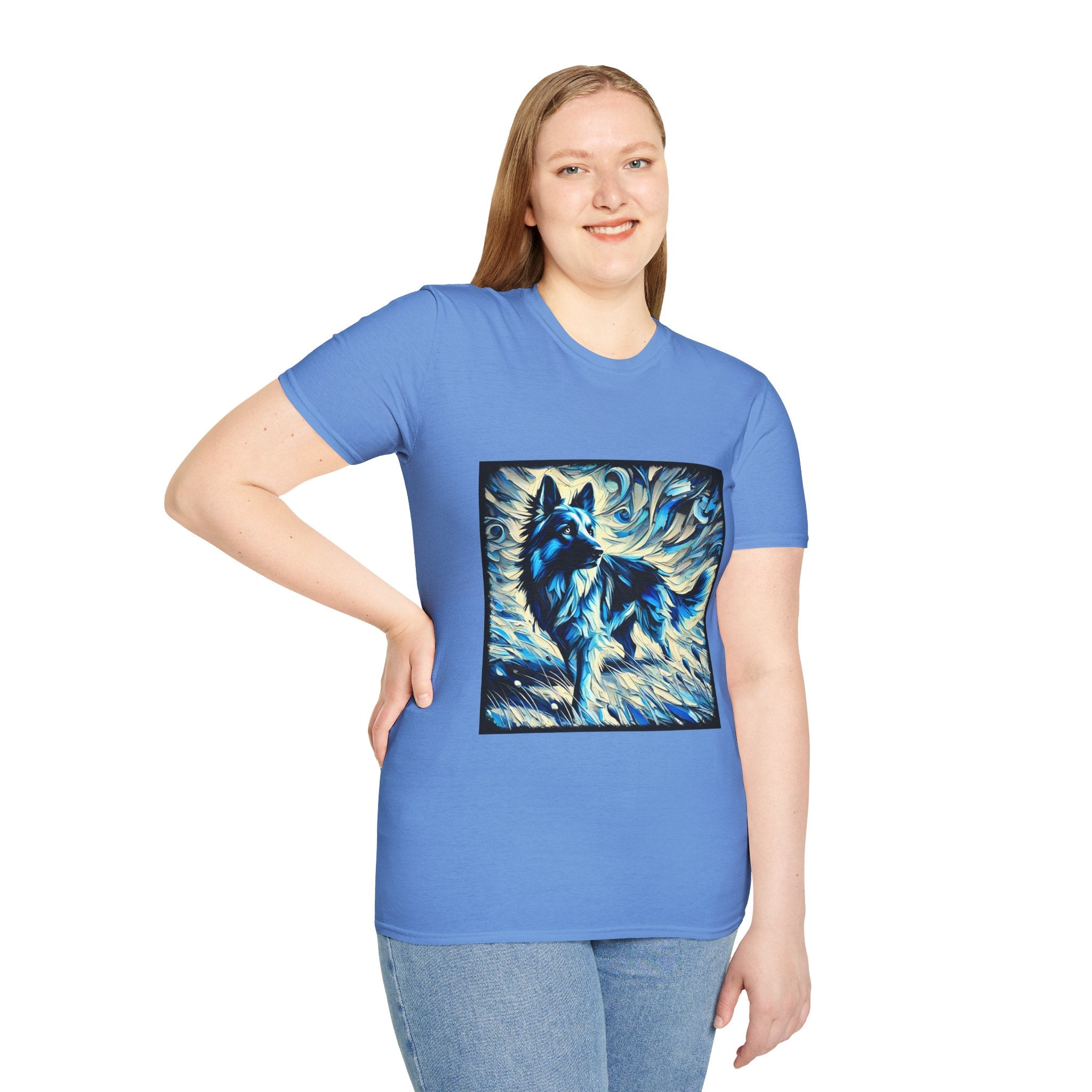German Shepherd Blue Winter Swirl | Unisex Dog T-Shirt