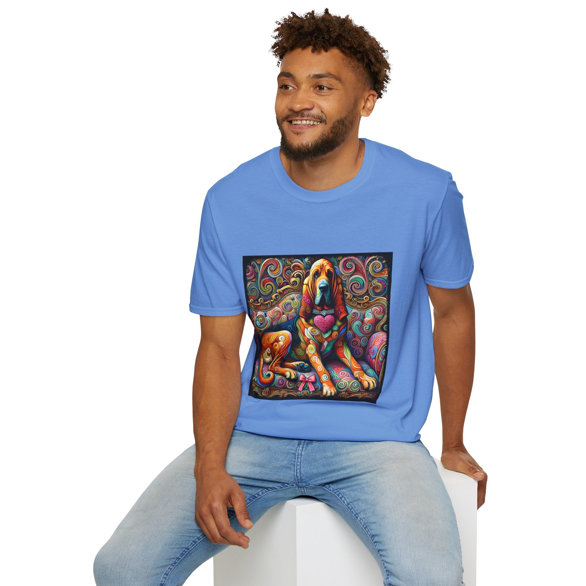 Bloodhound Love Swirl | Unisex Dog T-Shirt