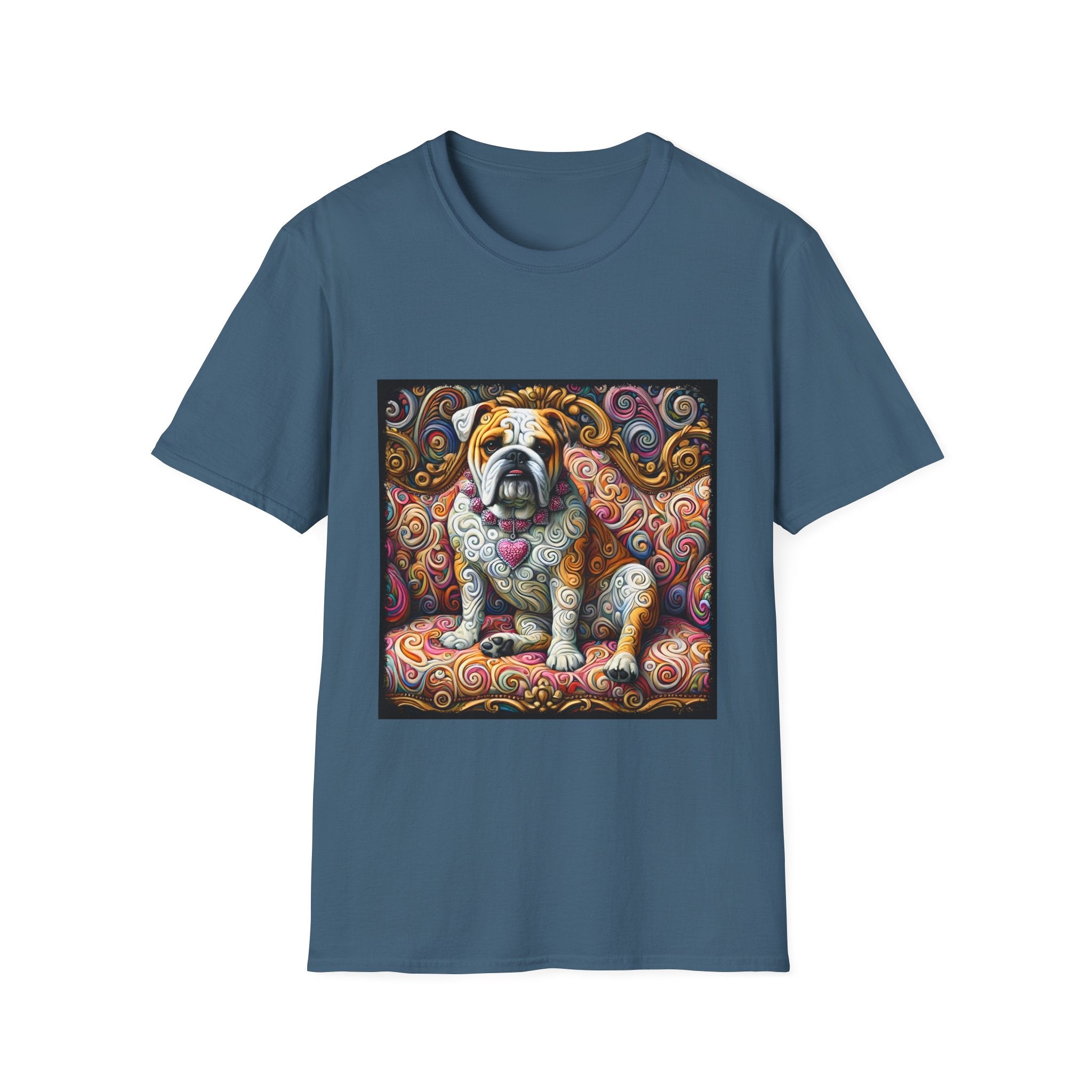 Bulldog Pink Diamond Swirl | Unisex Dog T-Shirt