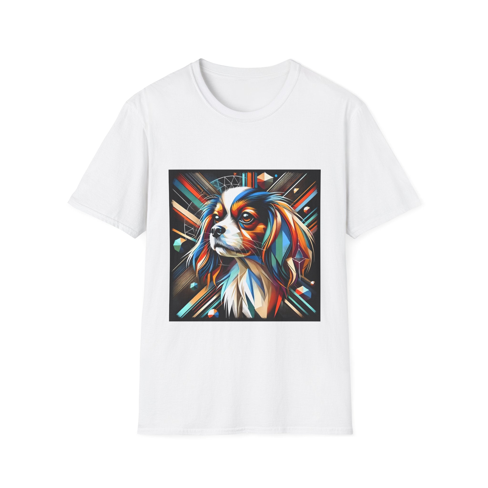 Cavalier King Charles Spaniel Multicolored Geometric | Unisex Dog T-Shirt